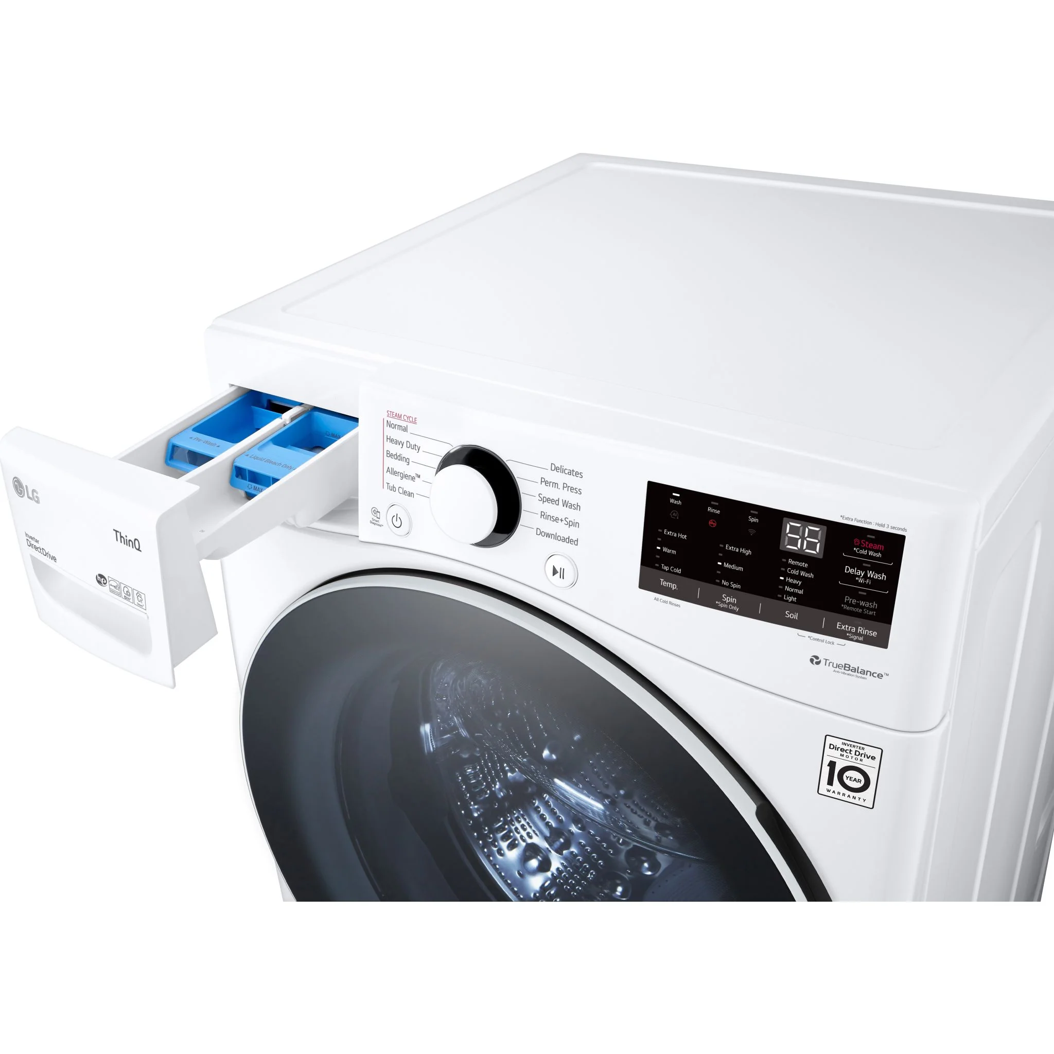 LG 5.2 cu.ft. Ultra Large Capacity Front Load Washer with AI DD™ - White (WM3600HWA) - Image 7