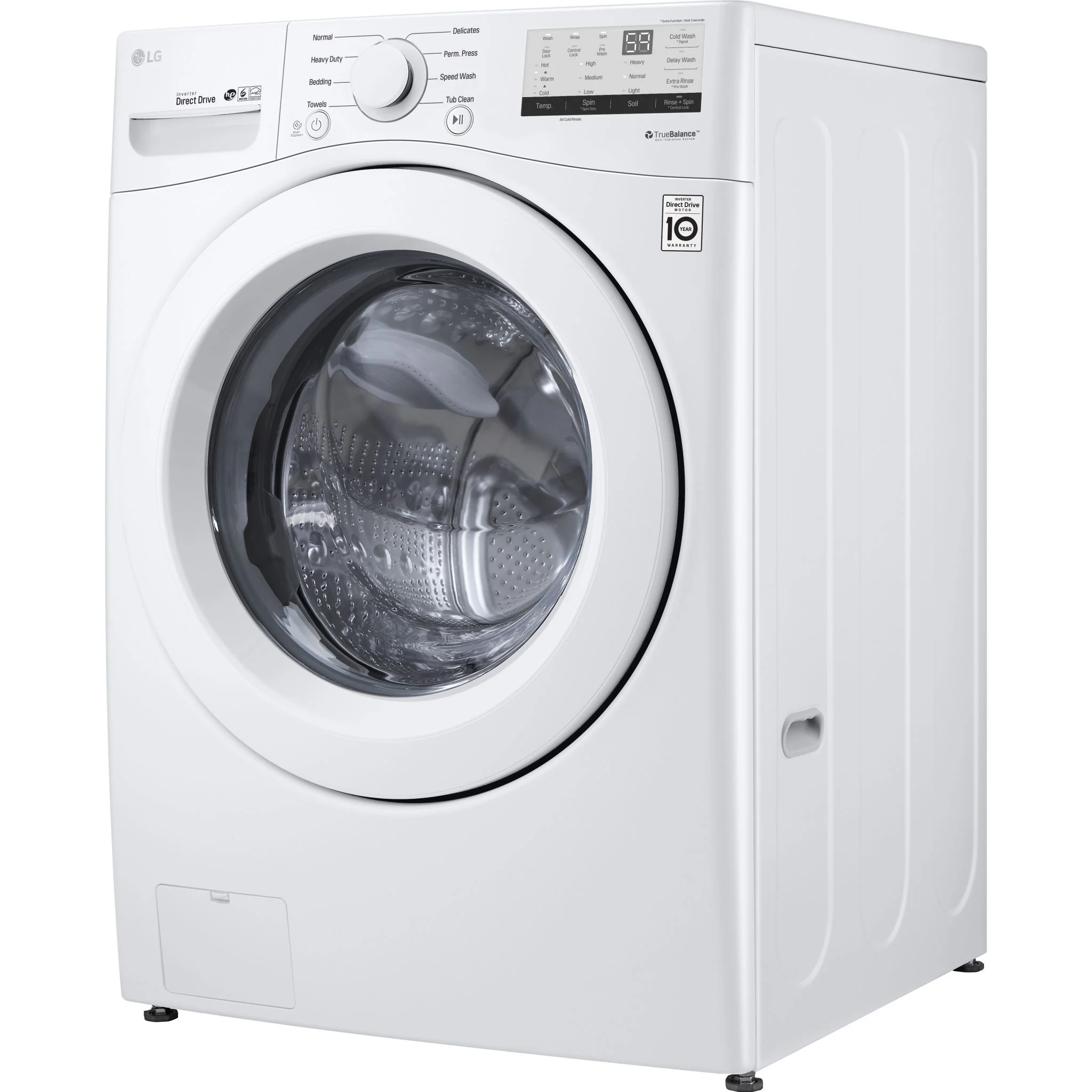 LG 5.2 cu. ft. Ultra Large Front Load Washer - White (WM3400CW) - Image 2