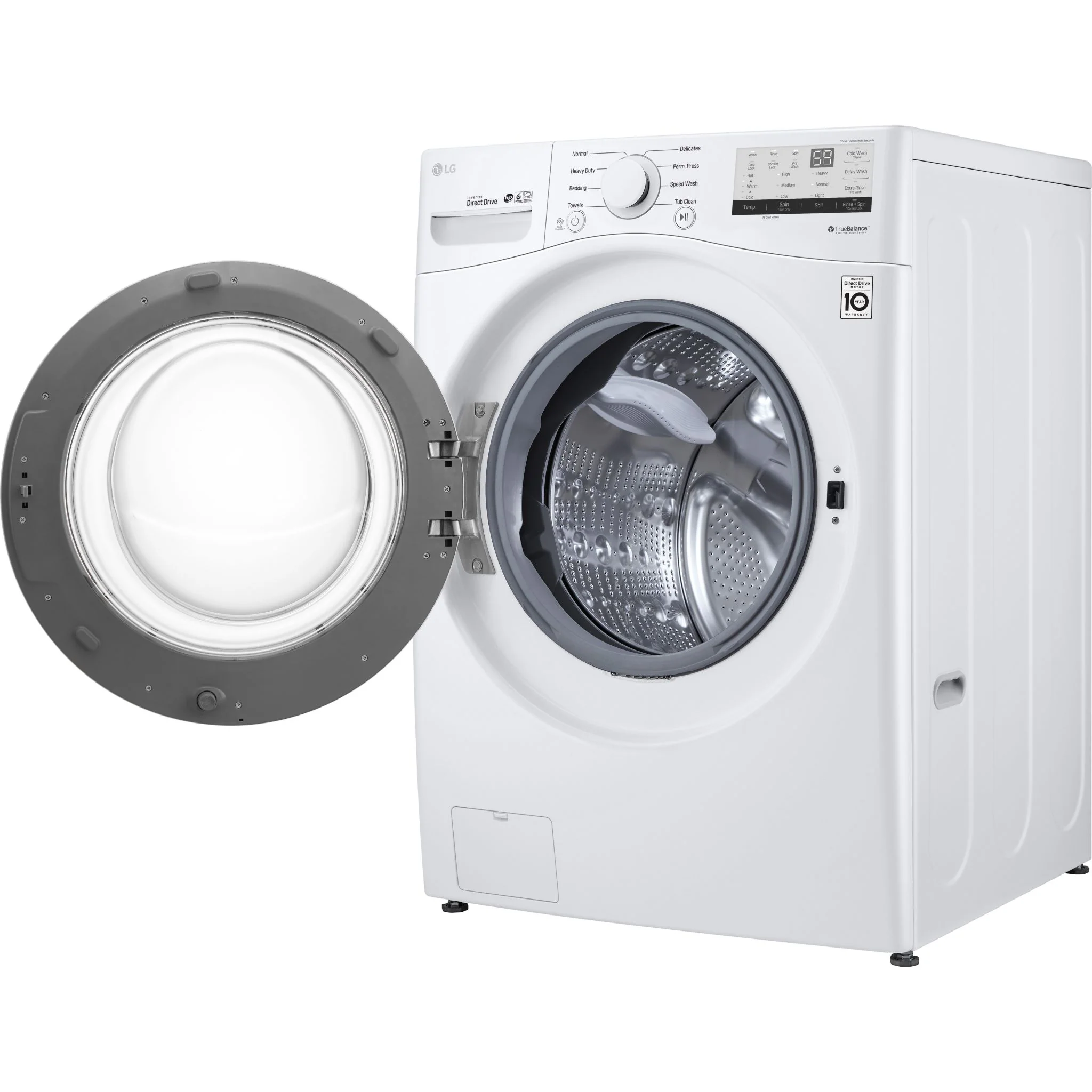 LG 5.2 cu. ft. Ultra Large Front Load Washer - White (WM3400CW) - Image 5