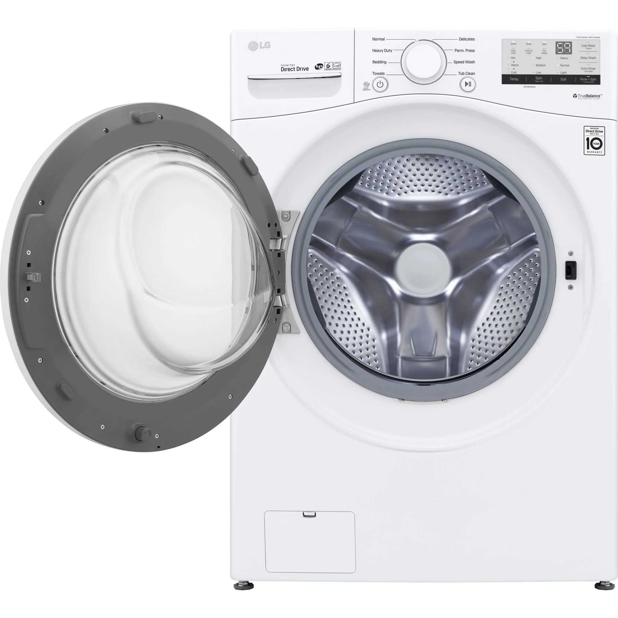 LG 5.2 cu. ft. Ultra Large Front Load Washer - White (WM3400CW) - Image 6
