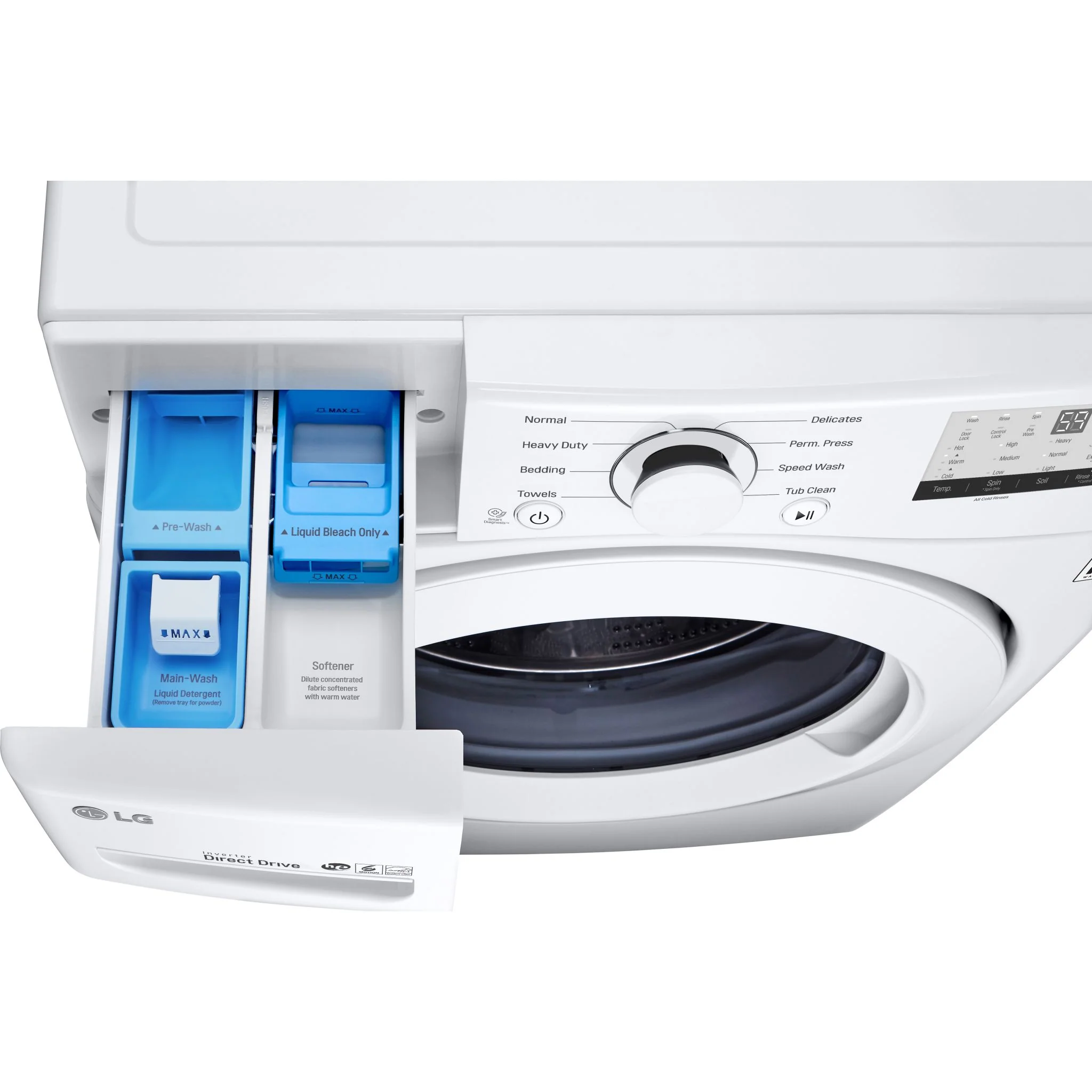 LG 5.2 cu. ft. Ultra Large Front Load Washer - White (WM3400CW) - Image 9
