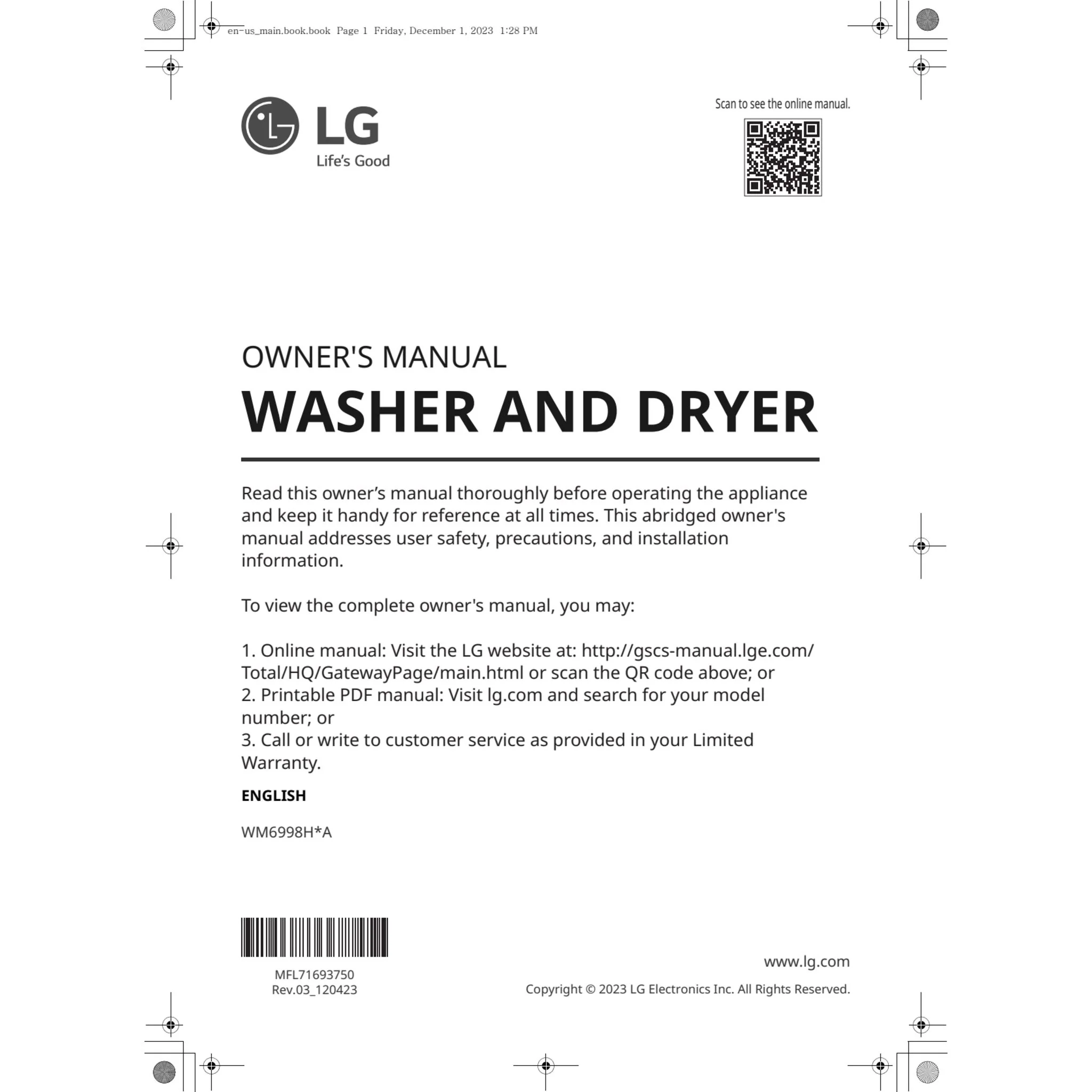LG 5.7 cu.ft All-in-One WashComboTM with Heat Pump - Black Steel (WM6998HBA) - Image 15