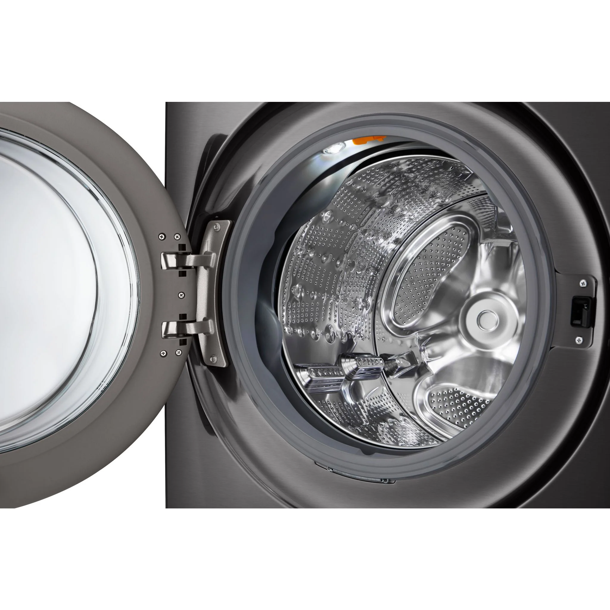 LG 5.7 cu.ft All-in-One WashComboTM with Heat Pump - Black Steel (WM6998HBA) - Image 8