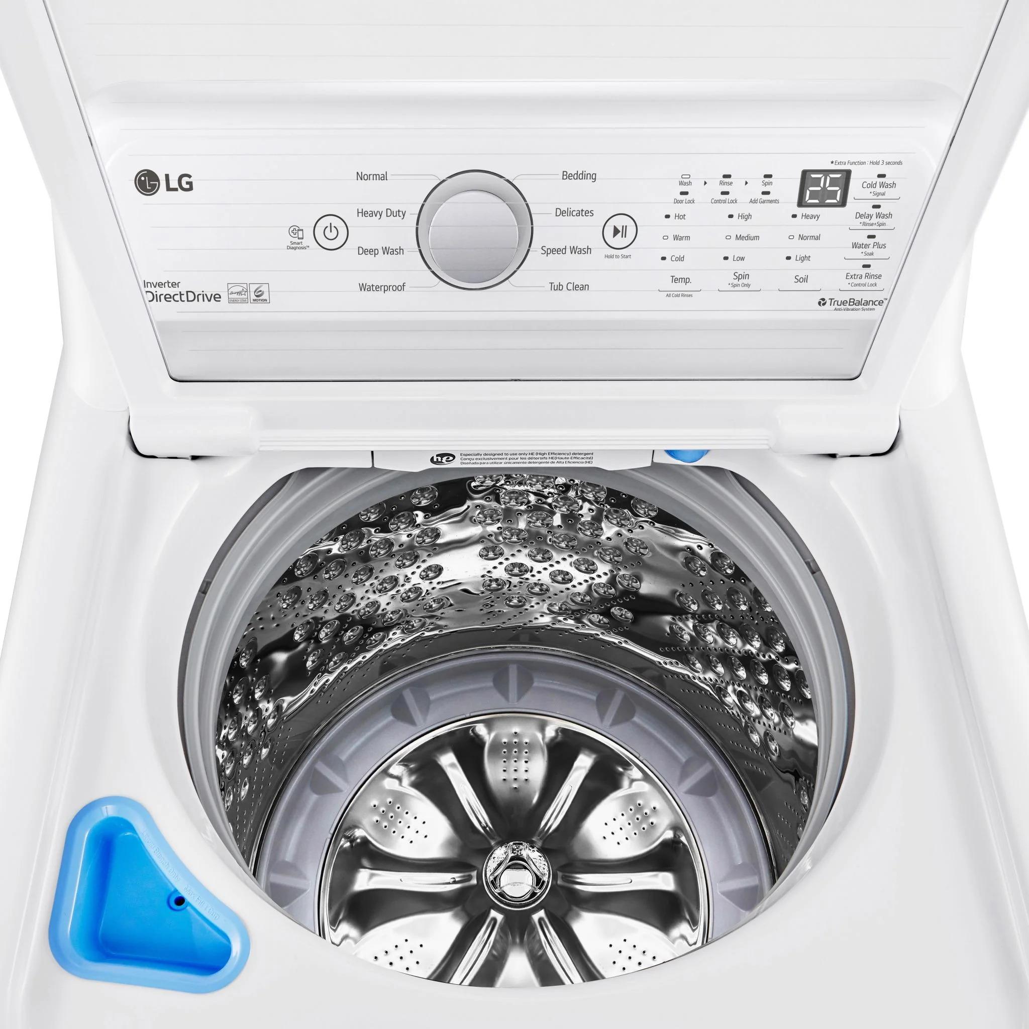 LG 5.8 cu. ft. Capacity Top Load Washer - White (WT7150CW) - Image 3