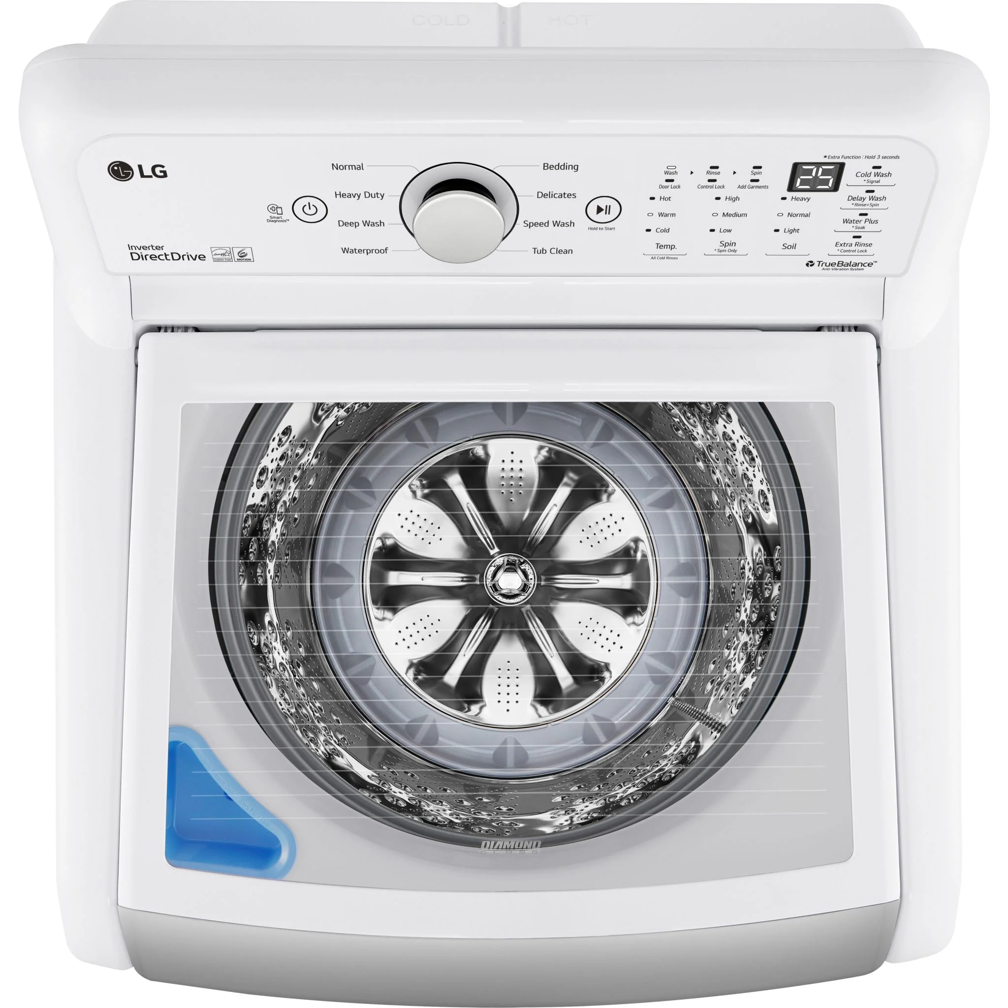 LG 5.8 cu. ft. Capacity Top Load Washer - White (WT7150CW) - Image 4