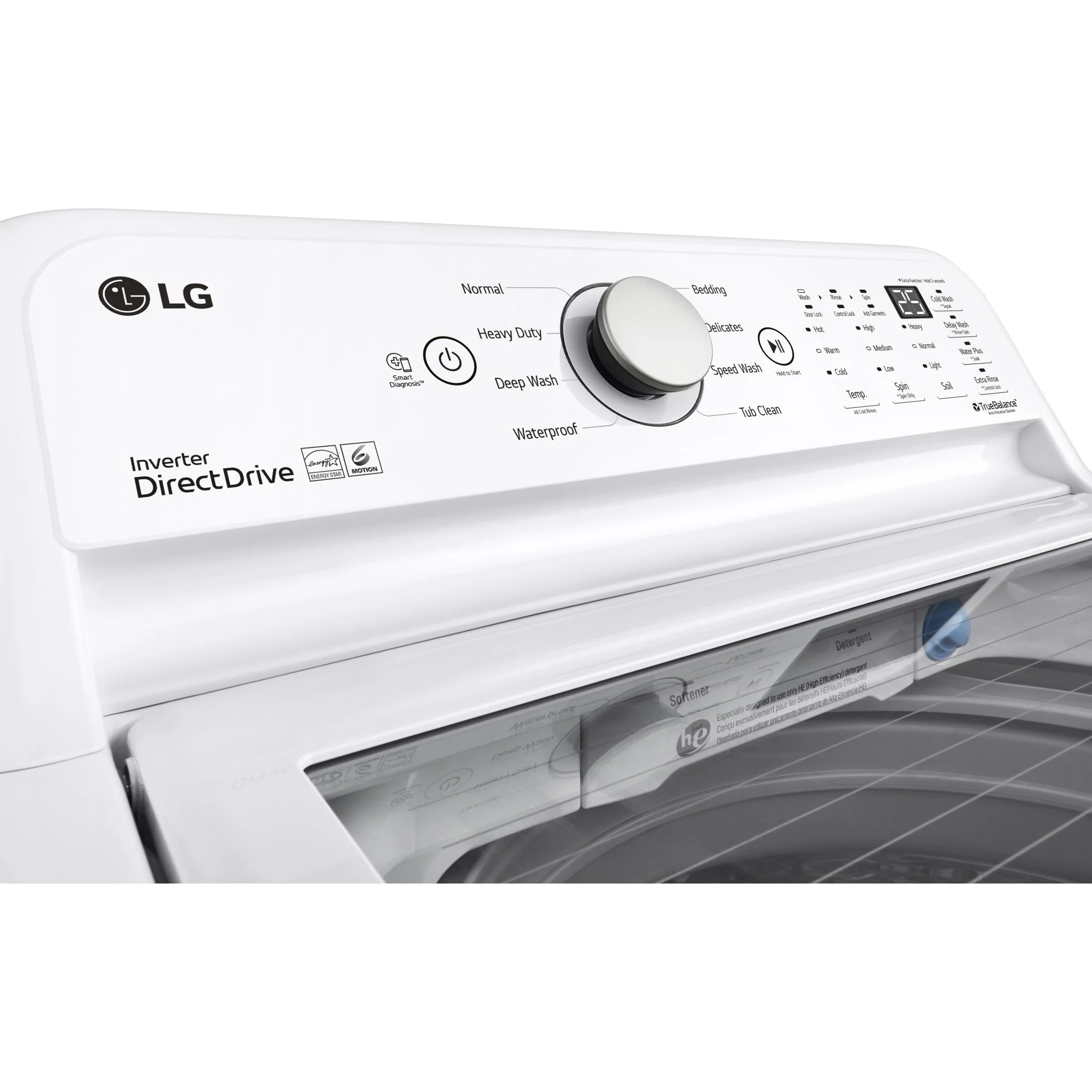 LG 5.8 cu. ft. Capacity Top Load Washer - White (WT7150CW) - Image 6