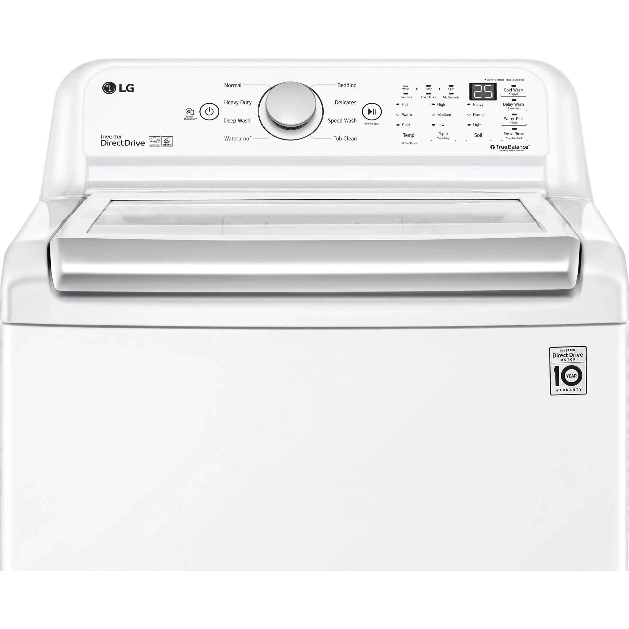 LG 5.8 cu. ft. Capacity Top Load Washer - White (WT7150CW) - Image 7