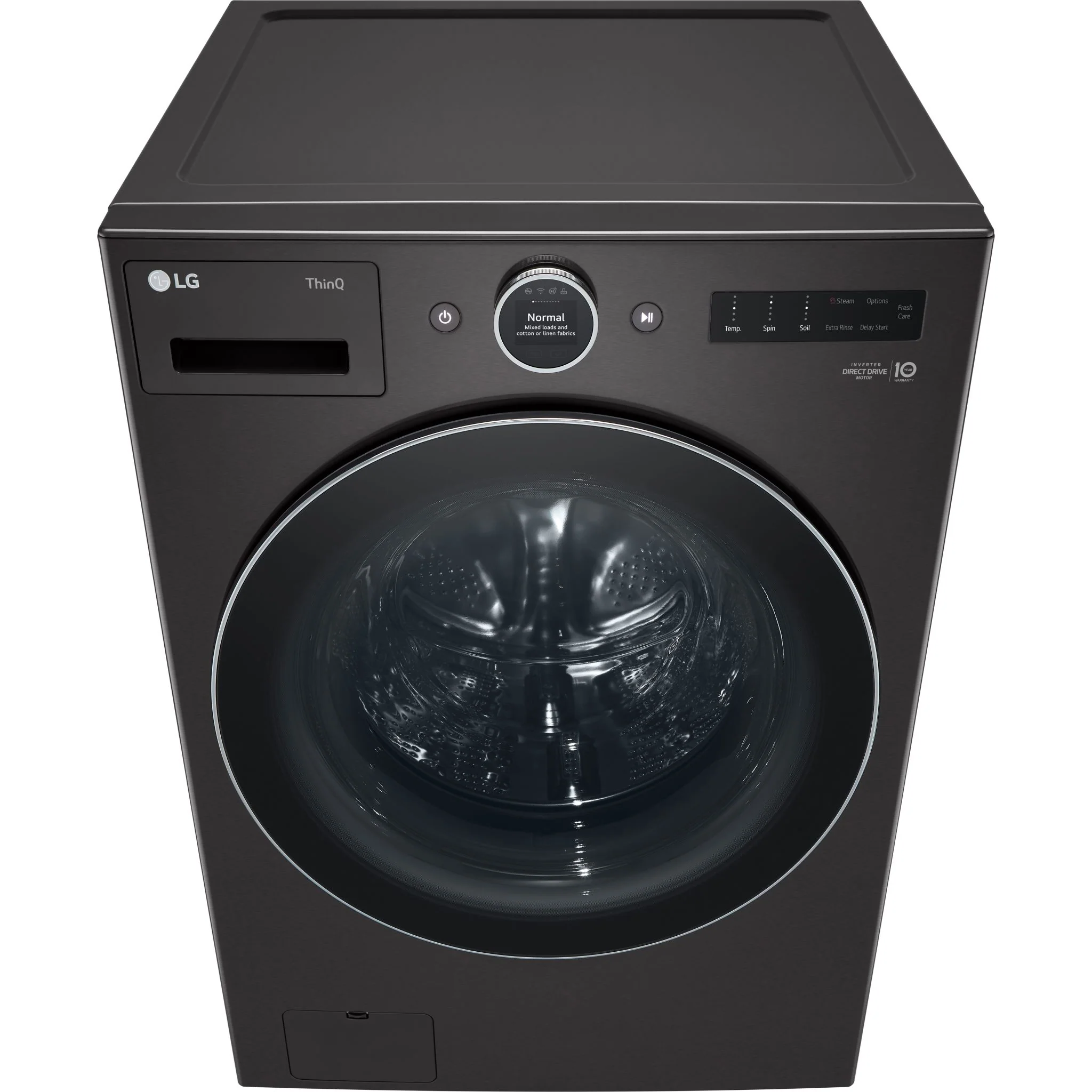 LG 5.8 cu. ft. Front Load Washer with AI DD™ 2.0 and LCD Knob - Black Steel (WM6700HBA) - Image 10