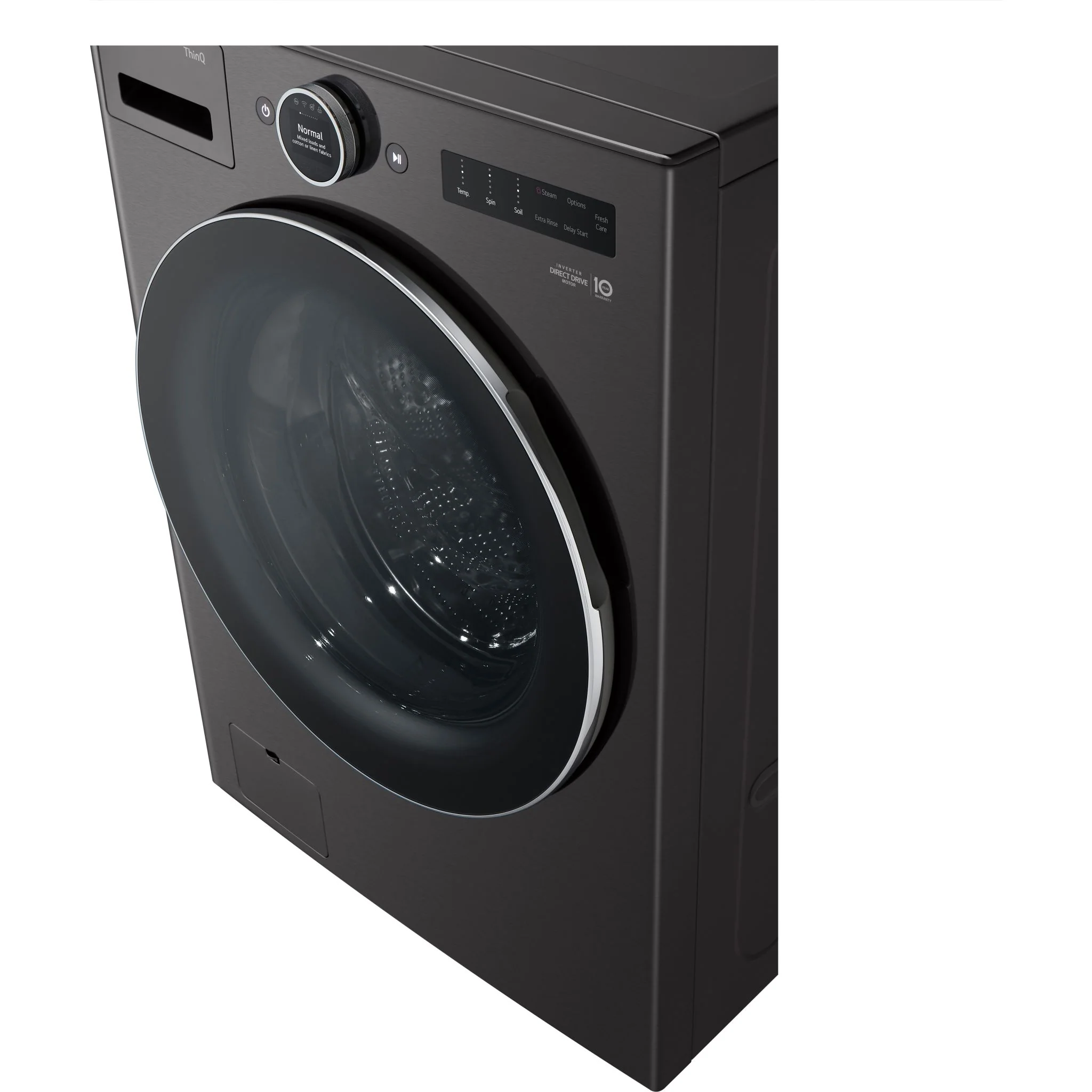 LG 5.8 cu. ft. Front Load Washer with AI DD™ 2.0 and LCD Knob - Black Steel (WM6700HBA) - Image 11