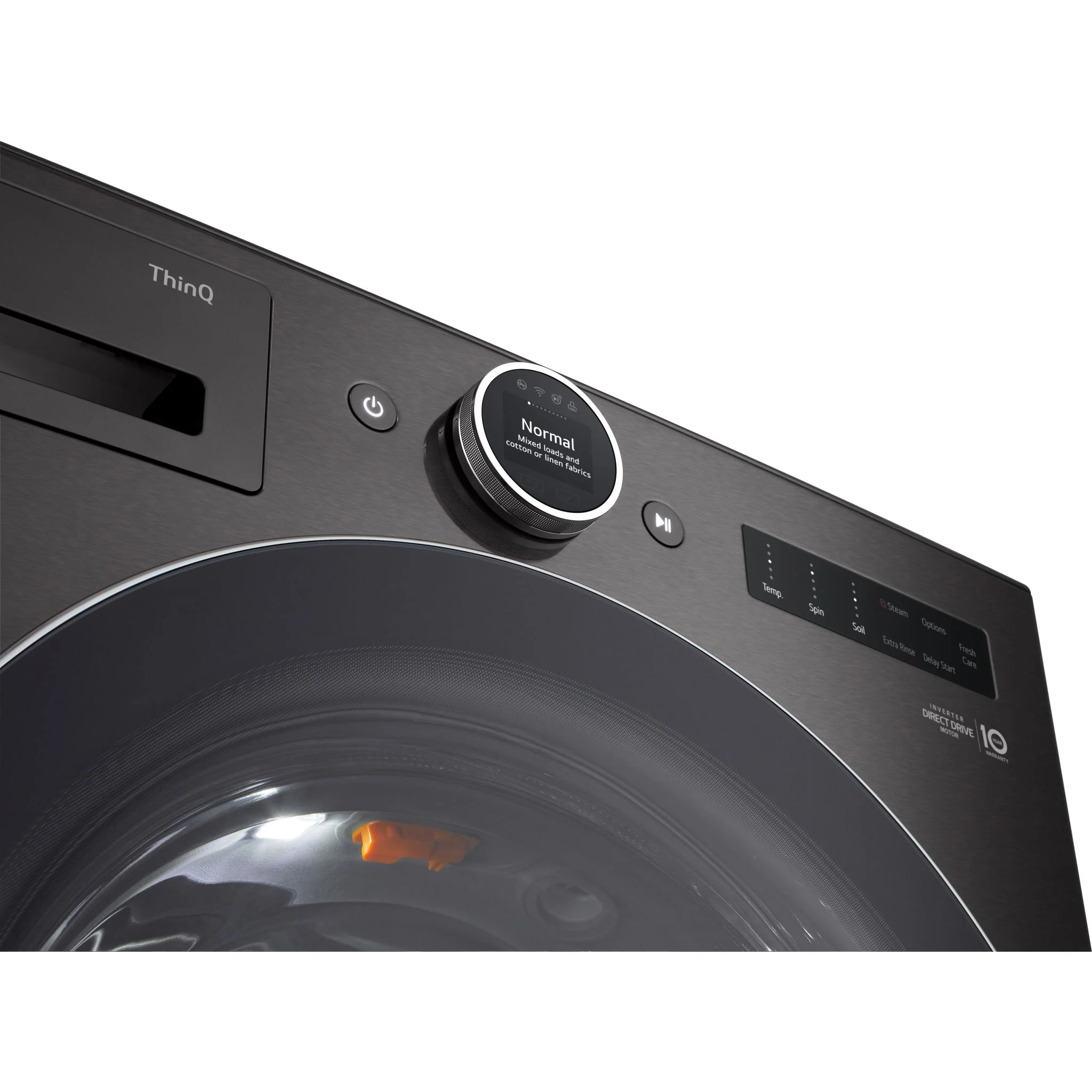 LG 5.8 cu. ft. Front Load Washer with AI DD™ 2.0 and LCD Knob - Black Steel (WM6700HBA) - Image 15
