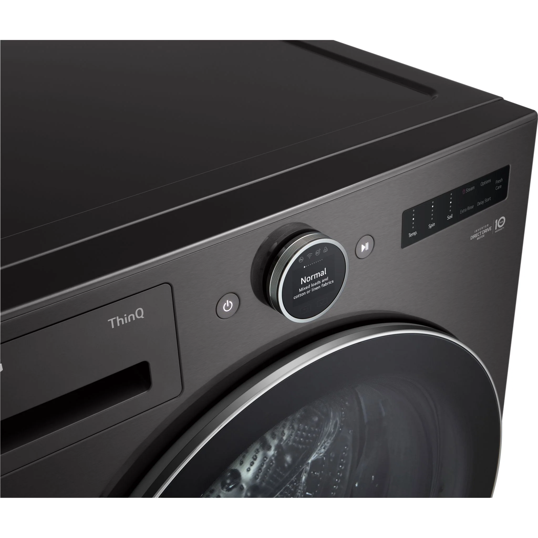 LG 5.8 cu. ft. Front Load Washer with AI DD™ 2.0 and LCD Knob - Black Steel (WM6700HBA) - Image 18