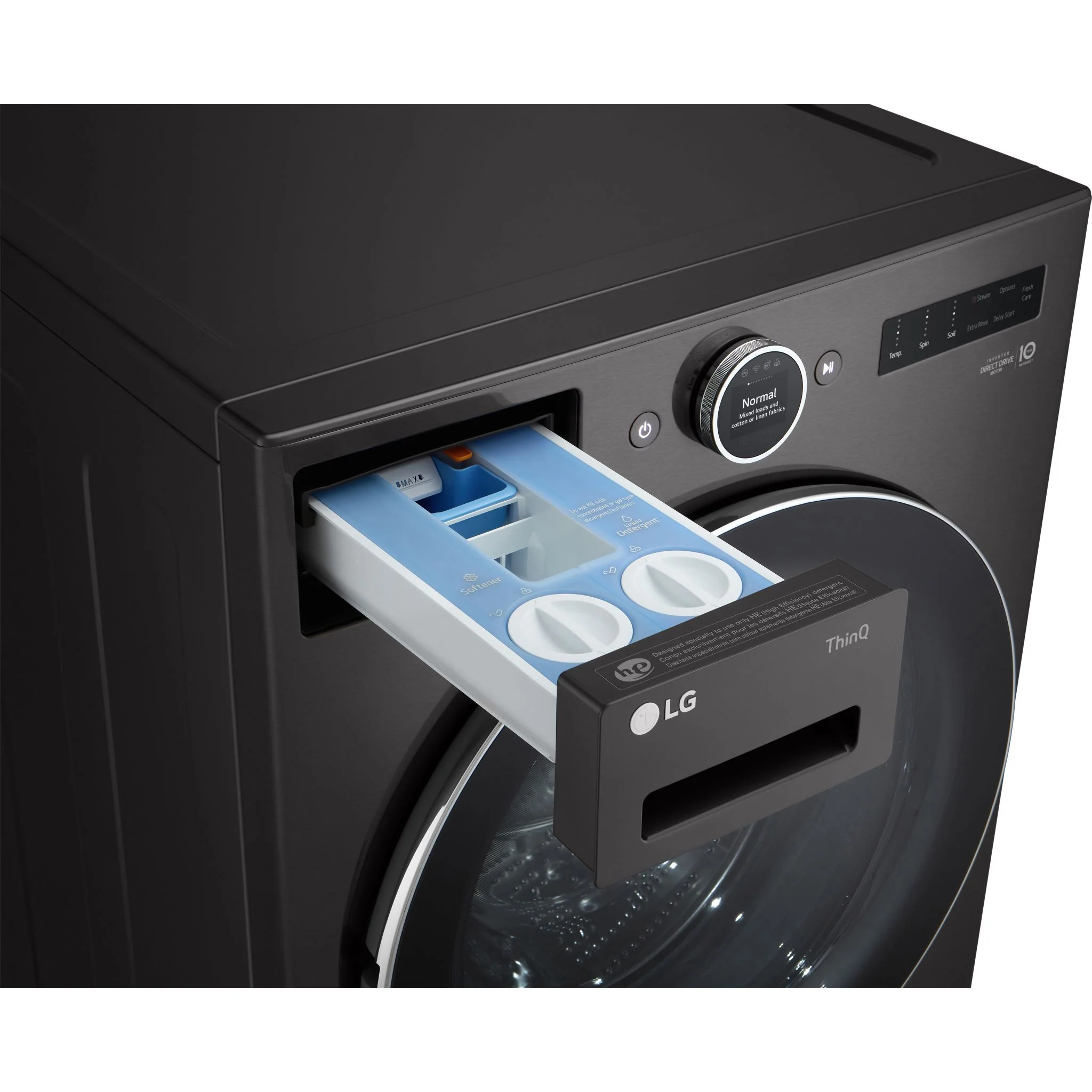 LG 5.8 cu. ft. Front Load Washer with AI DD™ 2.0 and LCD Knob - Black Steel (WM6700HBA) - Image 20