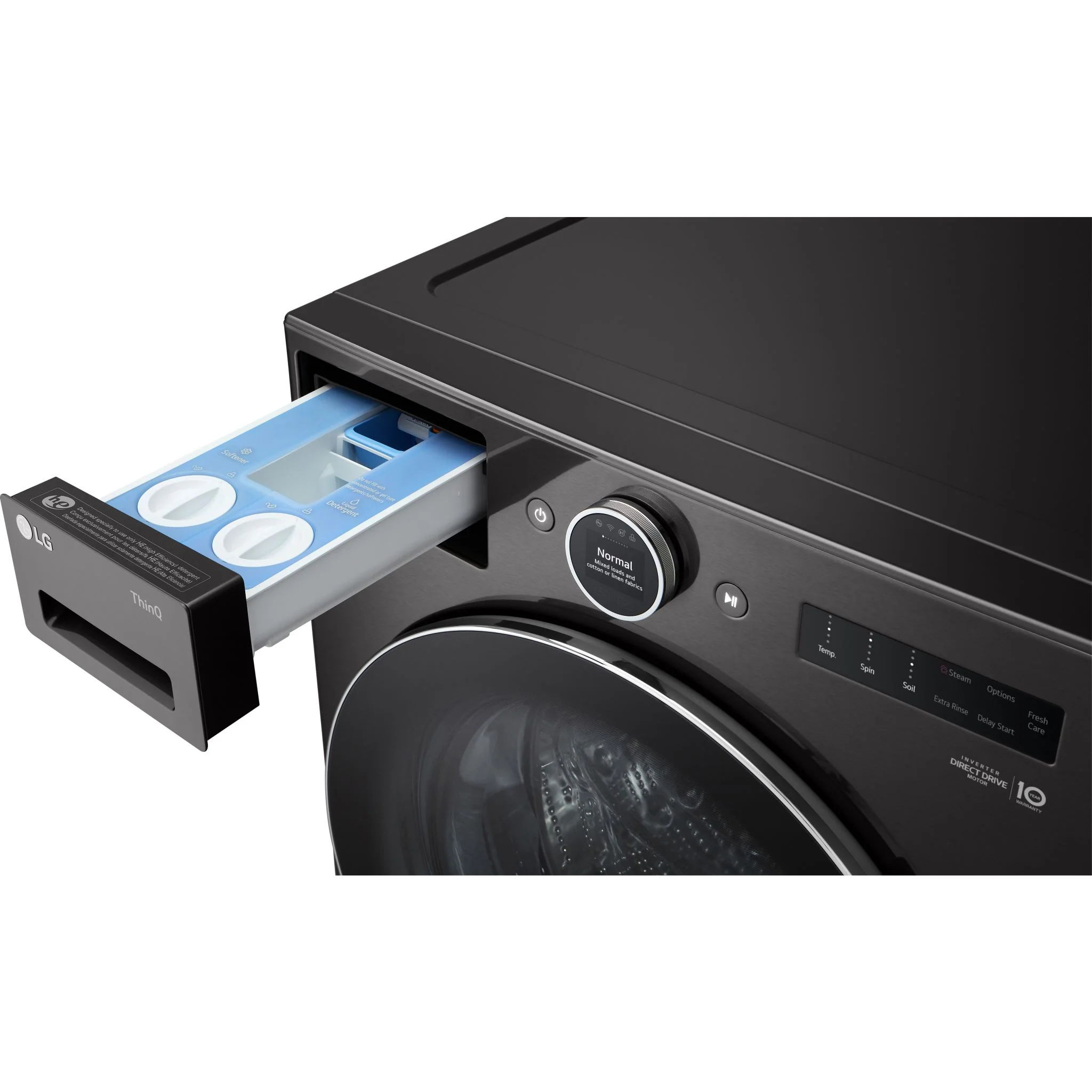 LG 5.8 cu. ft. Front Load Washer with AI DD™ 2.0 and LCD Knob - Black Steel (WM6700HBA) - Image 21