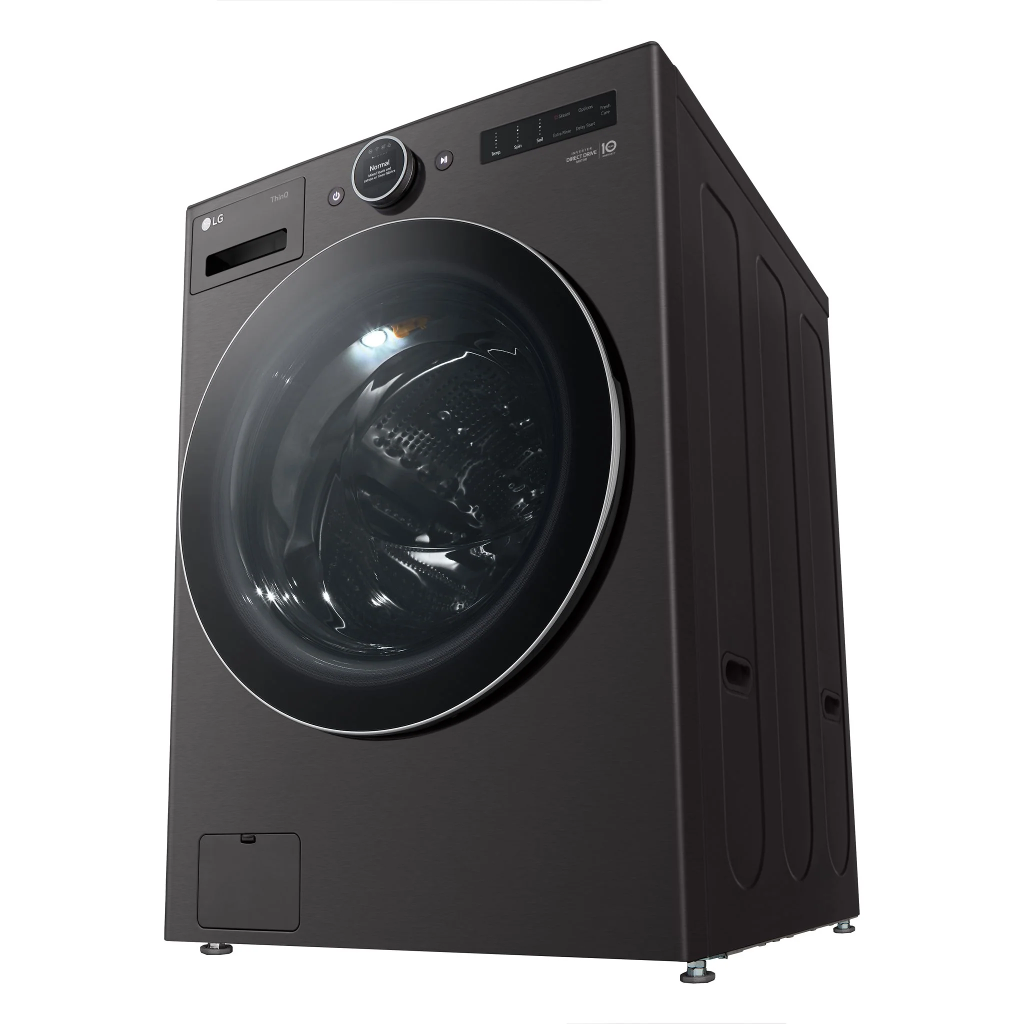 LG 5.8 cu. ft. Front Load Washer with AI DD™ 2.0 and LCD Knob - Black Steel (WM6700HBA) - Image 7