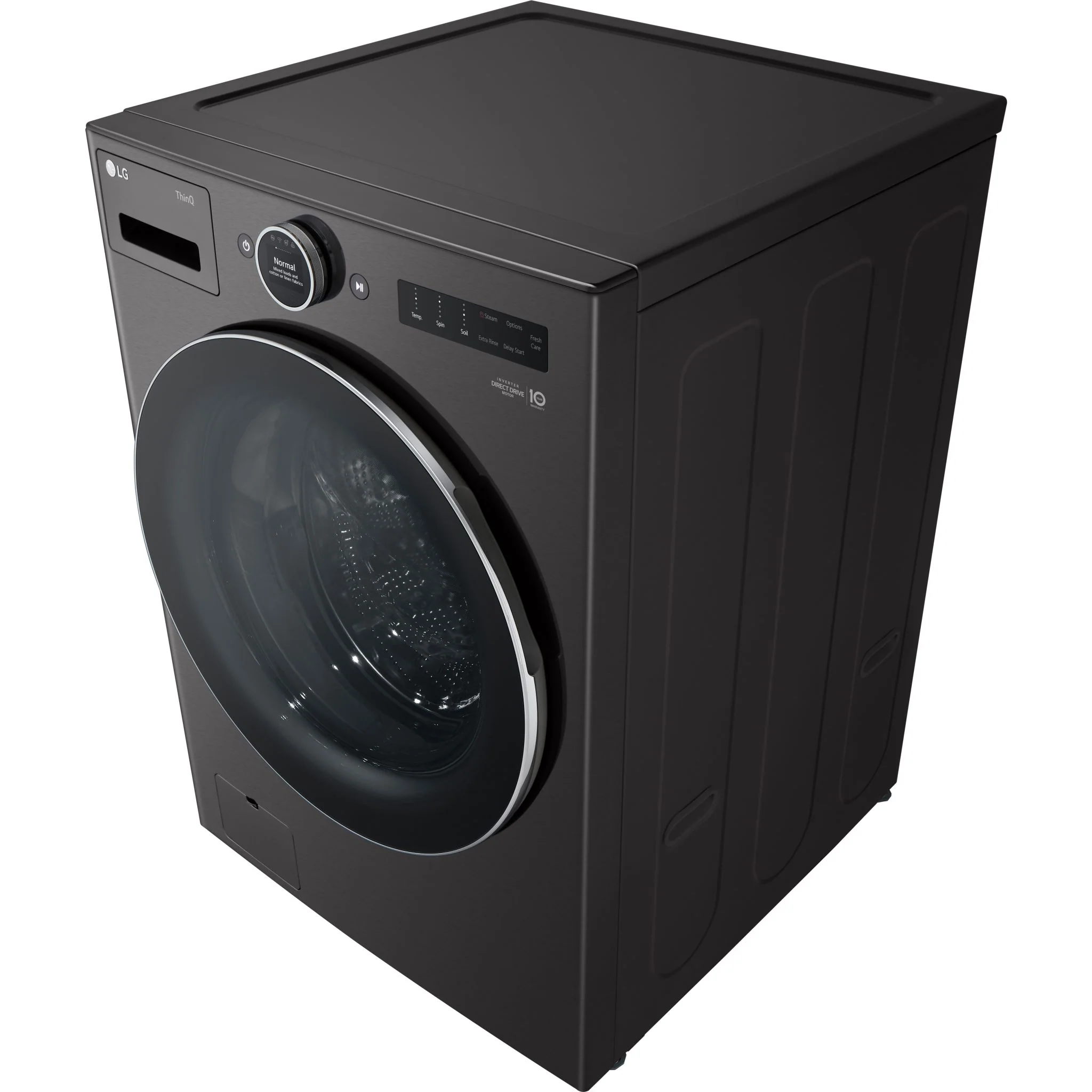 LG 5.8 cu. ft. Front Load Washer with AI DD™ 2.0 and LCD Knob - Black Steel (WM6700HBA) - Image 8