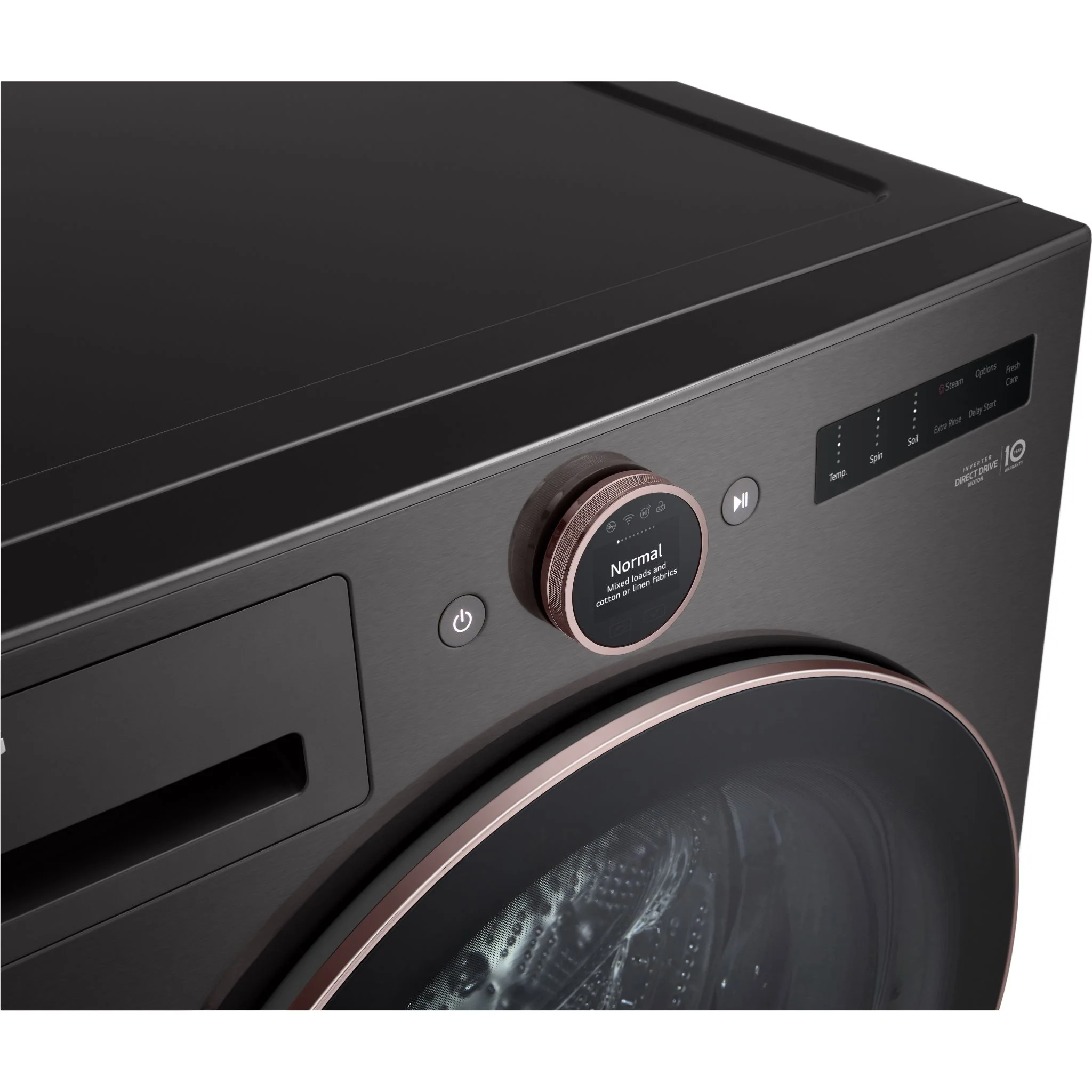 LG 5.8 cu. ft. Mega Capacity Smart Front Load ENERGY STAR® Washer with TurboWash®360° and AI DD™ Built-In Intelligence - Black Steel (WM6500HBA) - Image 10