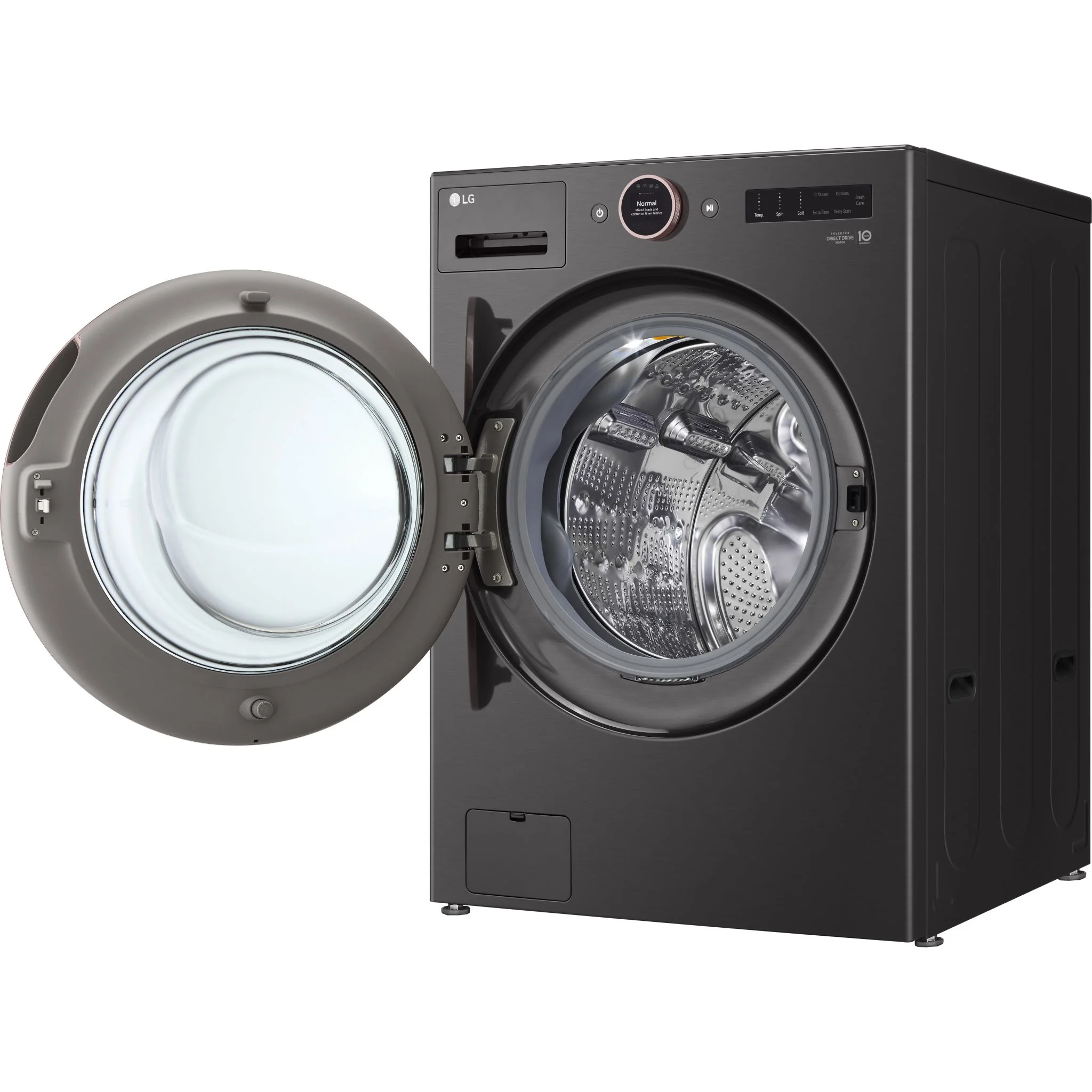 LG 5.8 cu. ft. Mega Capacity Smart Front Load ENERGY STAR® Washer with TurboWash®360° and AI DD™ Built-In Intelligence - Black Steel (WM6500HBA) - Image 18