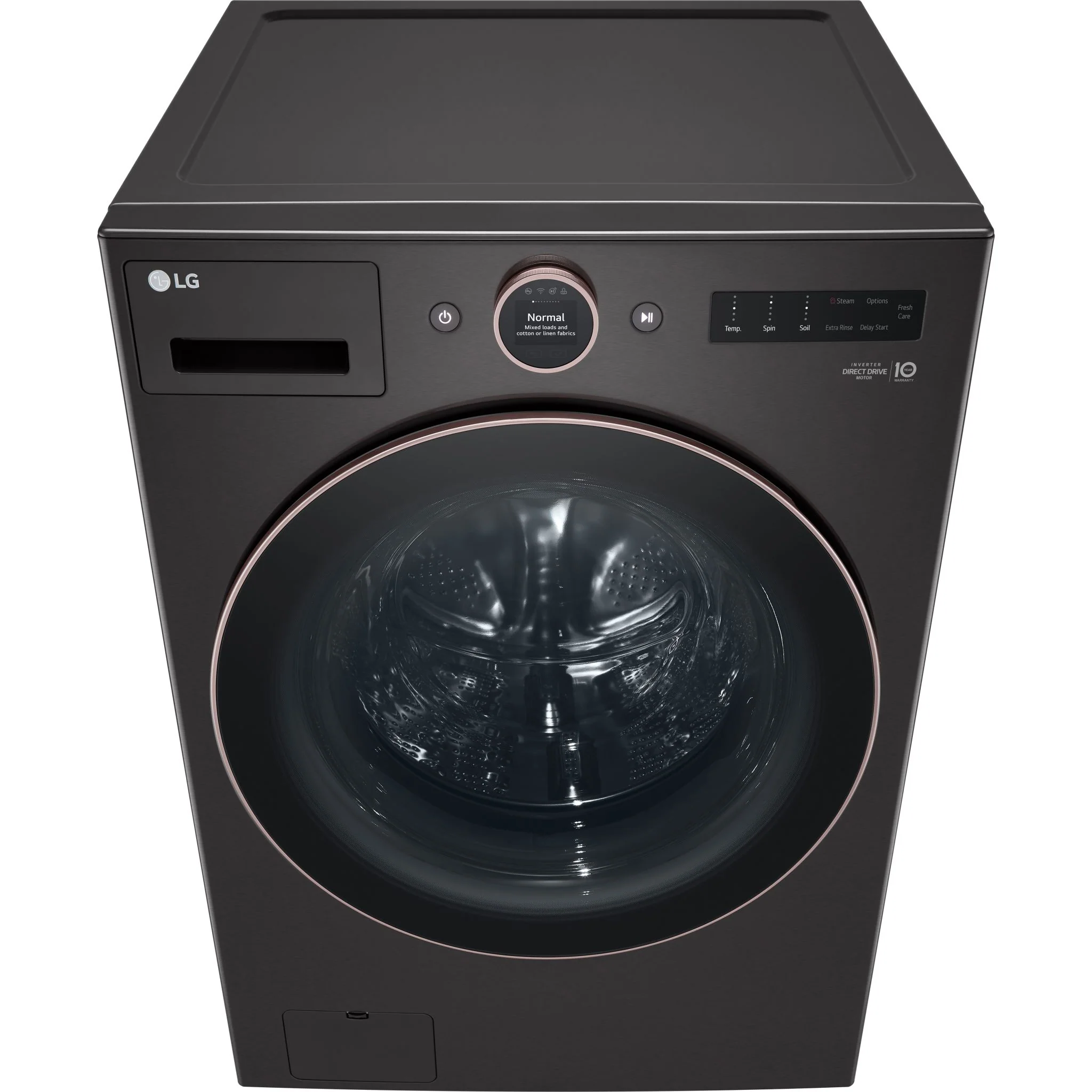 LG 5.8 cu. ft. Mega Capacity Smart Front Load ENERGY STAR® Washer with TurboWash®360° and AI DD™ Built-In Intelligence - Black Steel (WM6500HBA) - Image 7