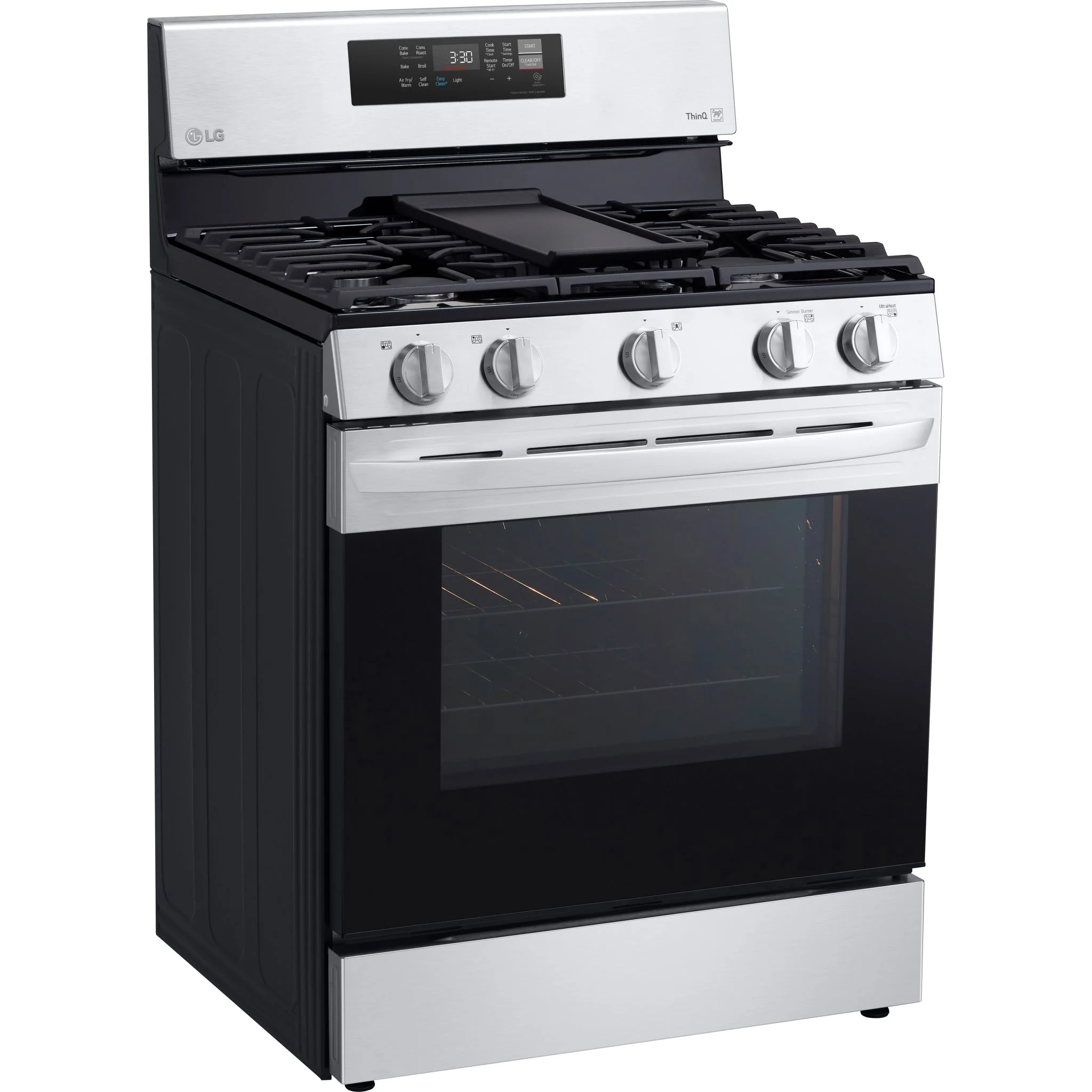 LG 5.8 cu ft. Smart Wi-Fi Enabled Fan Convection Gas Range with Air Fry & EasyClean - Stainless (LRGL5823S) - Image 2