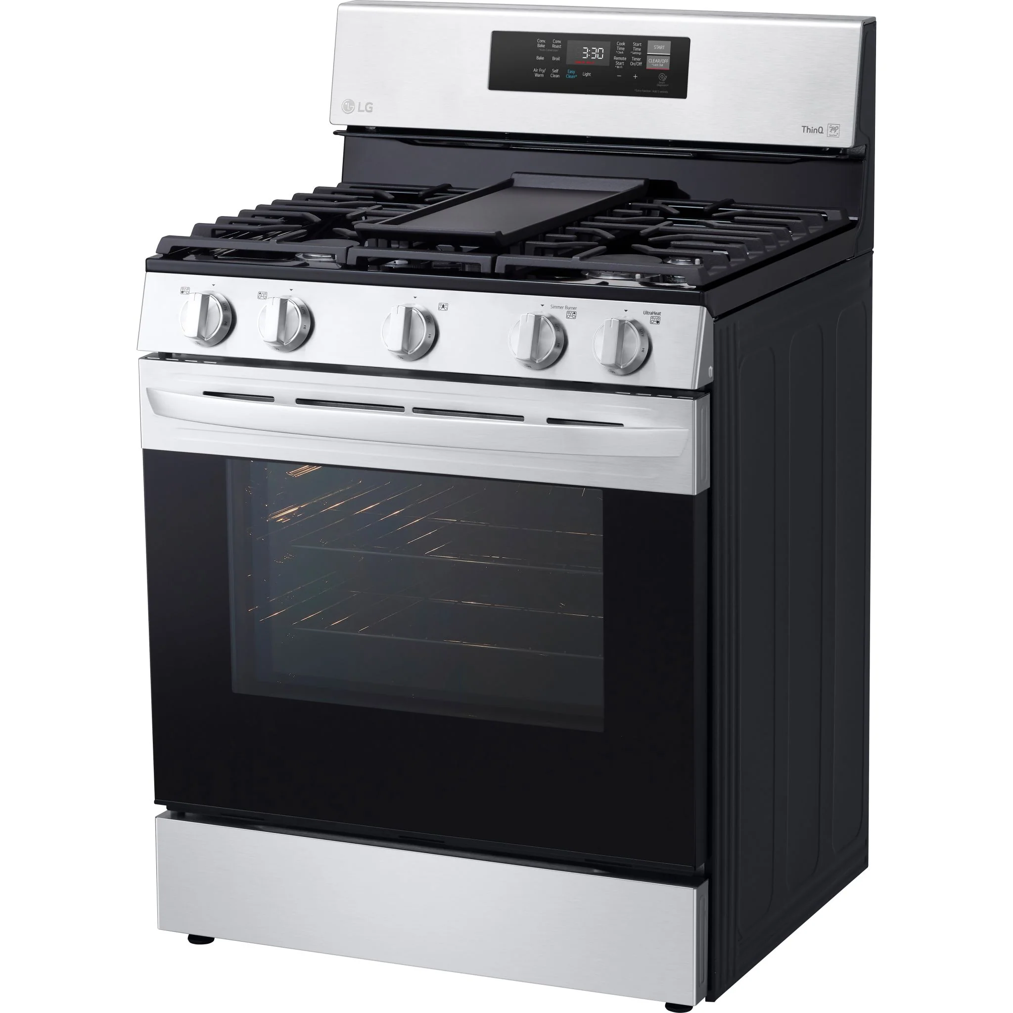 LG 5.8 cu ft. Smart Wi-Fi Enabled Fan Convection Gas Range with Air Fry & EasyClean - Stainless (LRGL5823S) - Image 3