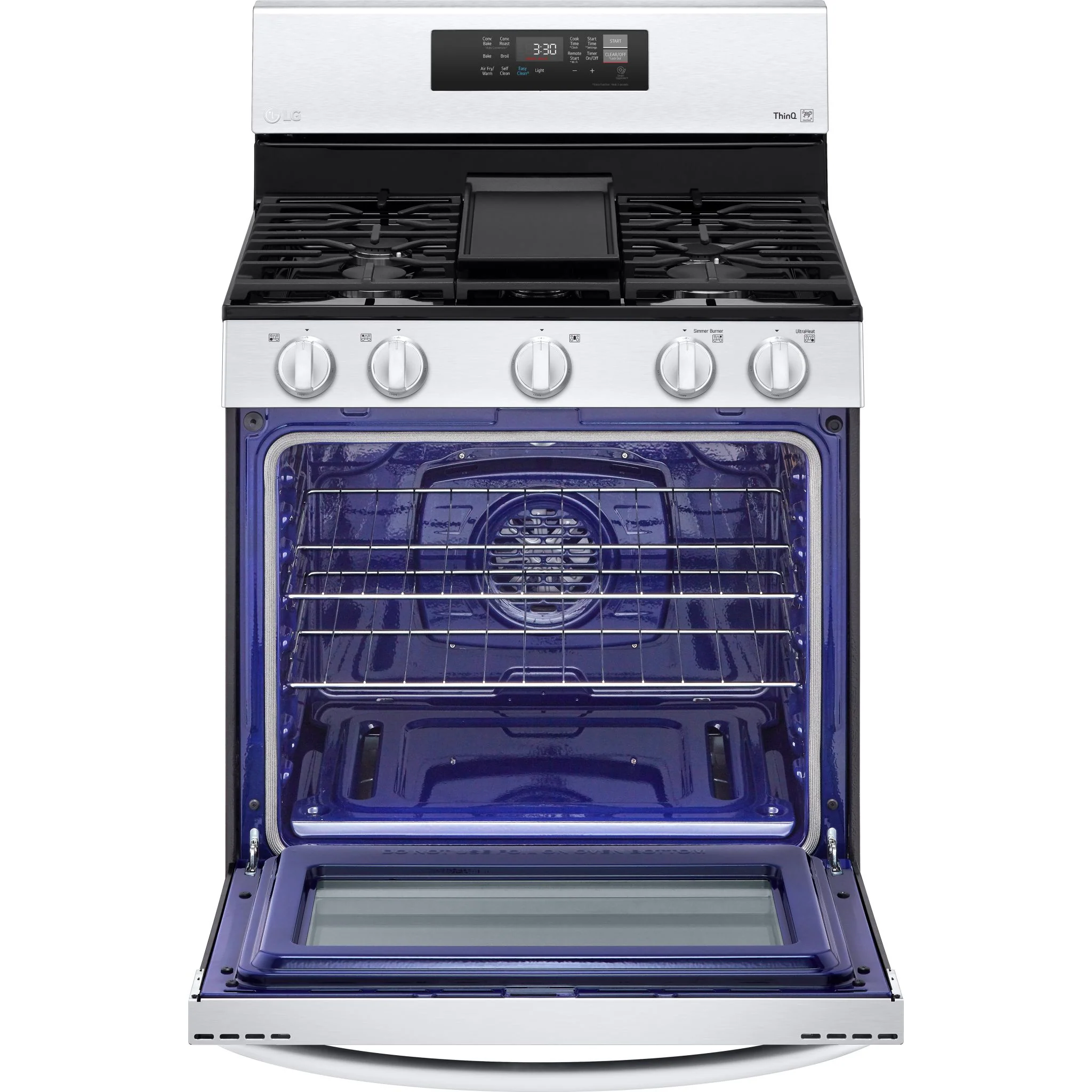 LG 5.8 cu ft. Smart Wi-Fi Enabled Fan Convection Gas Range with Air Fry & EasyClean - Stainless (LRGL5823S) - Image 4