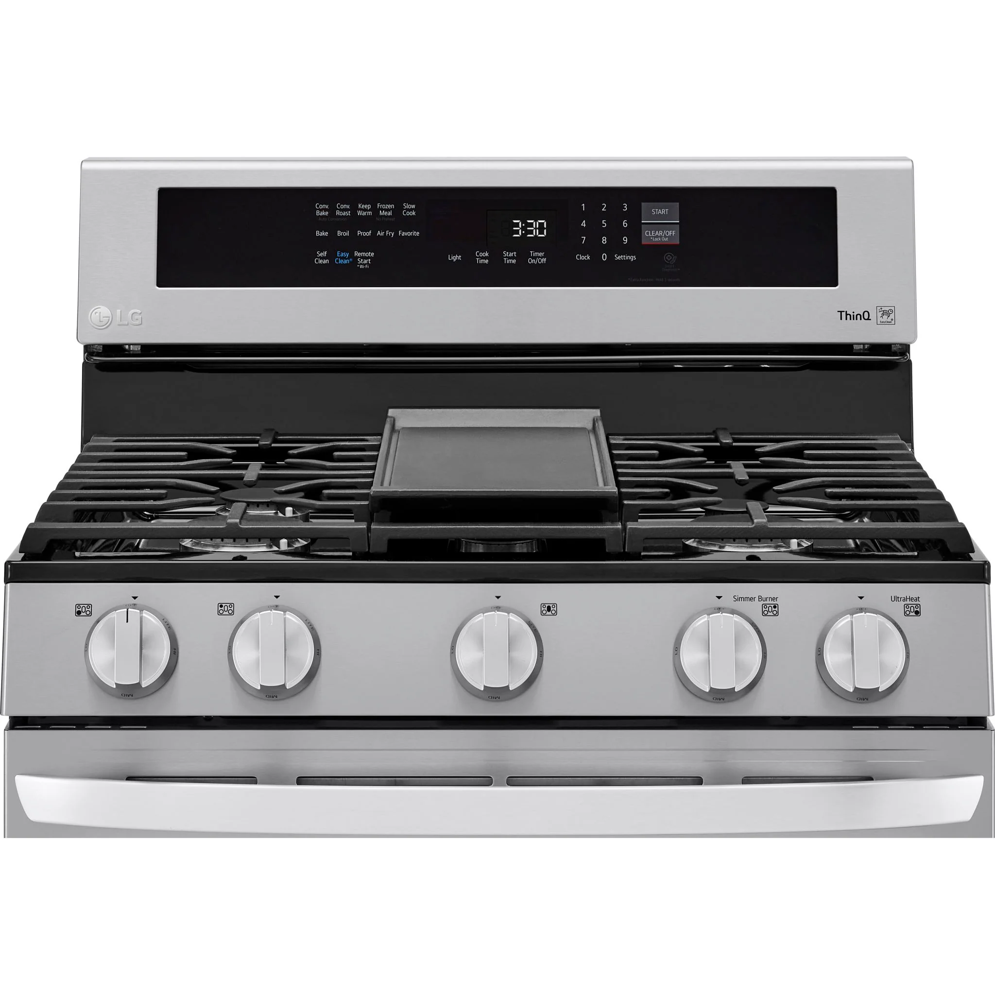 LG 5.8 cu ft. Smart Wi-Fi Enabled True Convection InstaView® Gas Range with Air Fry - Stainless (LRGL5825F) - Image 7