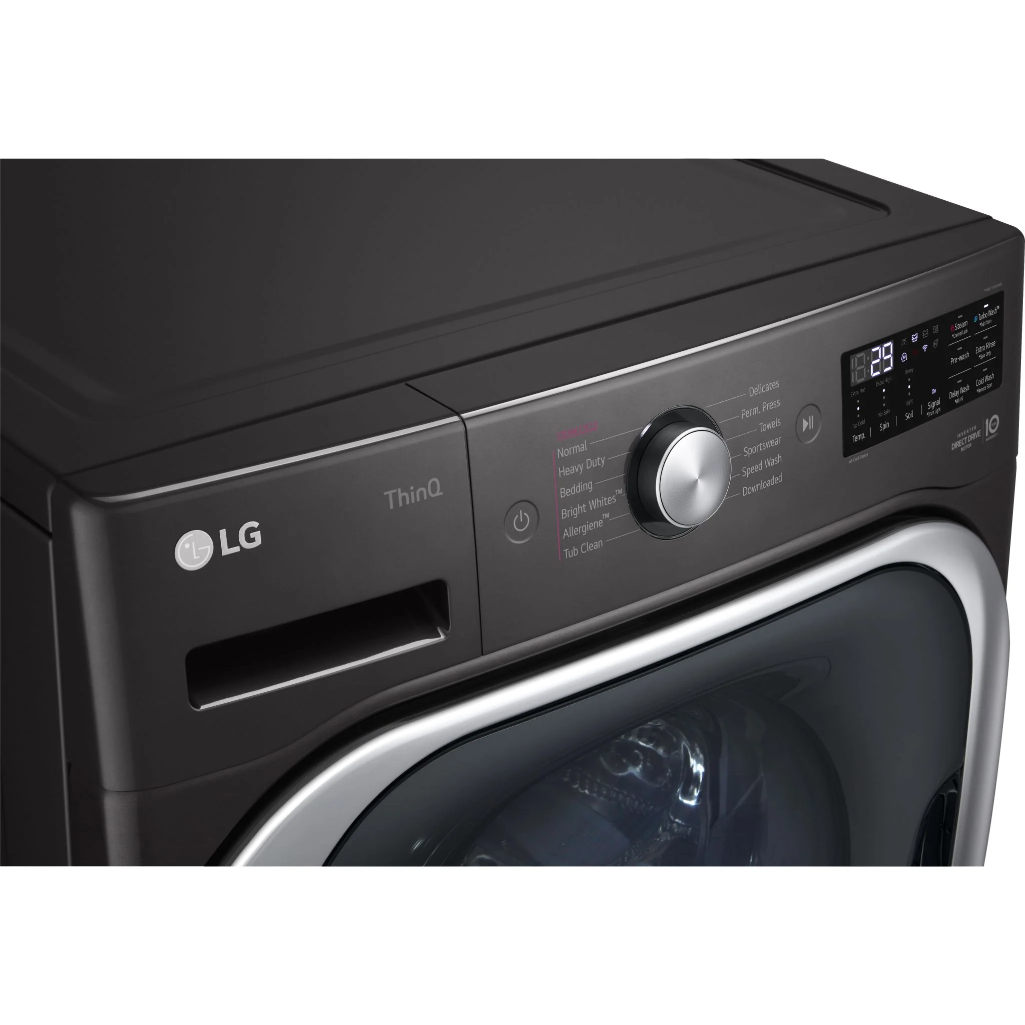 LG 6.0 cu. ft. Mega Capacity Smart wi-fi Enabled Front Load Washer with TurboWash® and Built-In Intelligence - Black (WM8900HBA) - Image 14