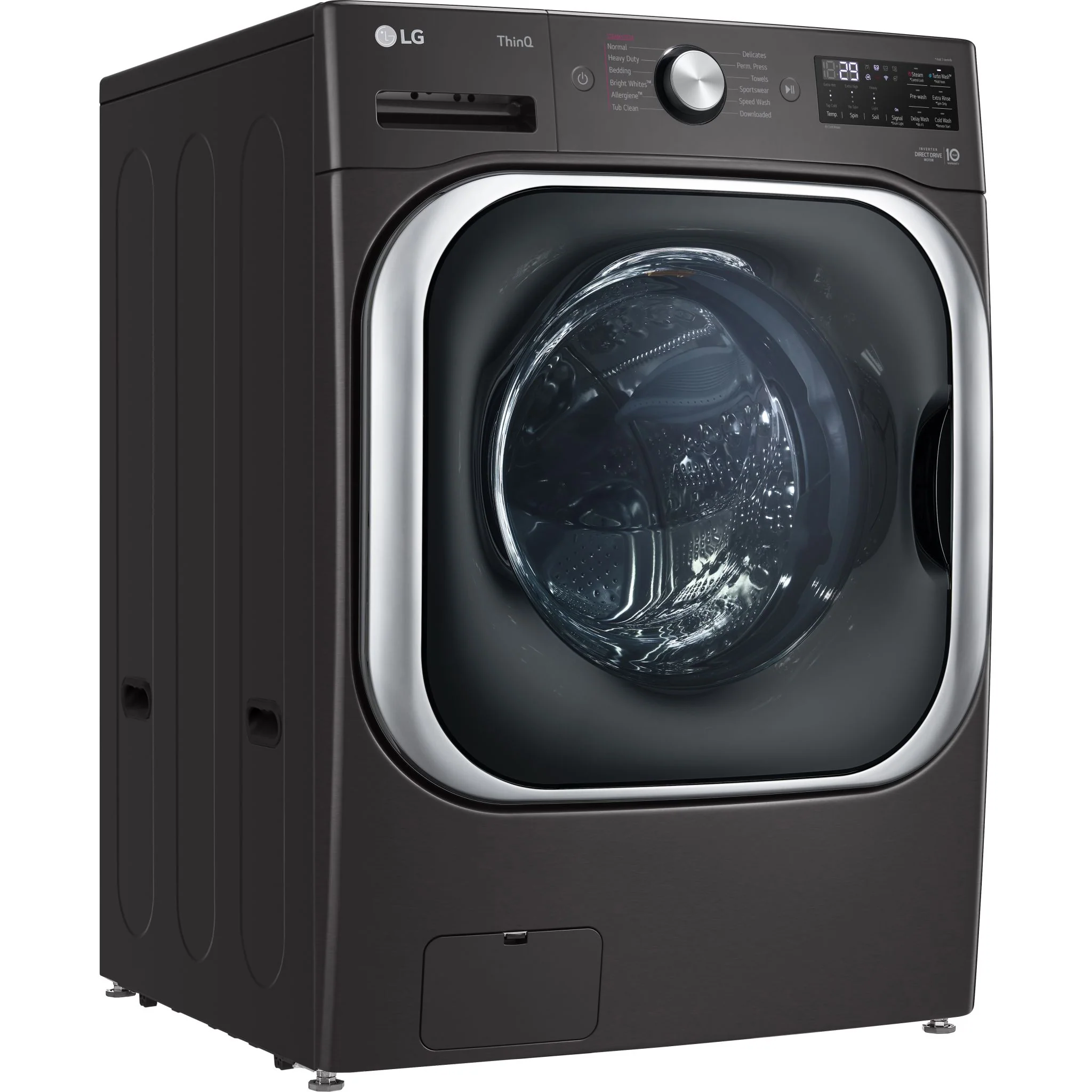 LG 6.0 cu. ft. Mega Capacity Smart wi-fi Enabled Front Load Washer with TurboWash® and Built-In Intelligence - Black (WM8900HBA) - Image 2