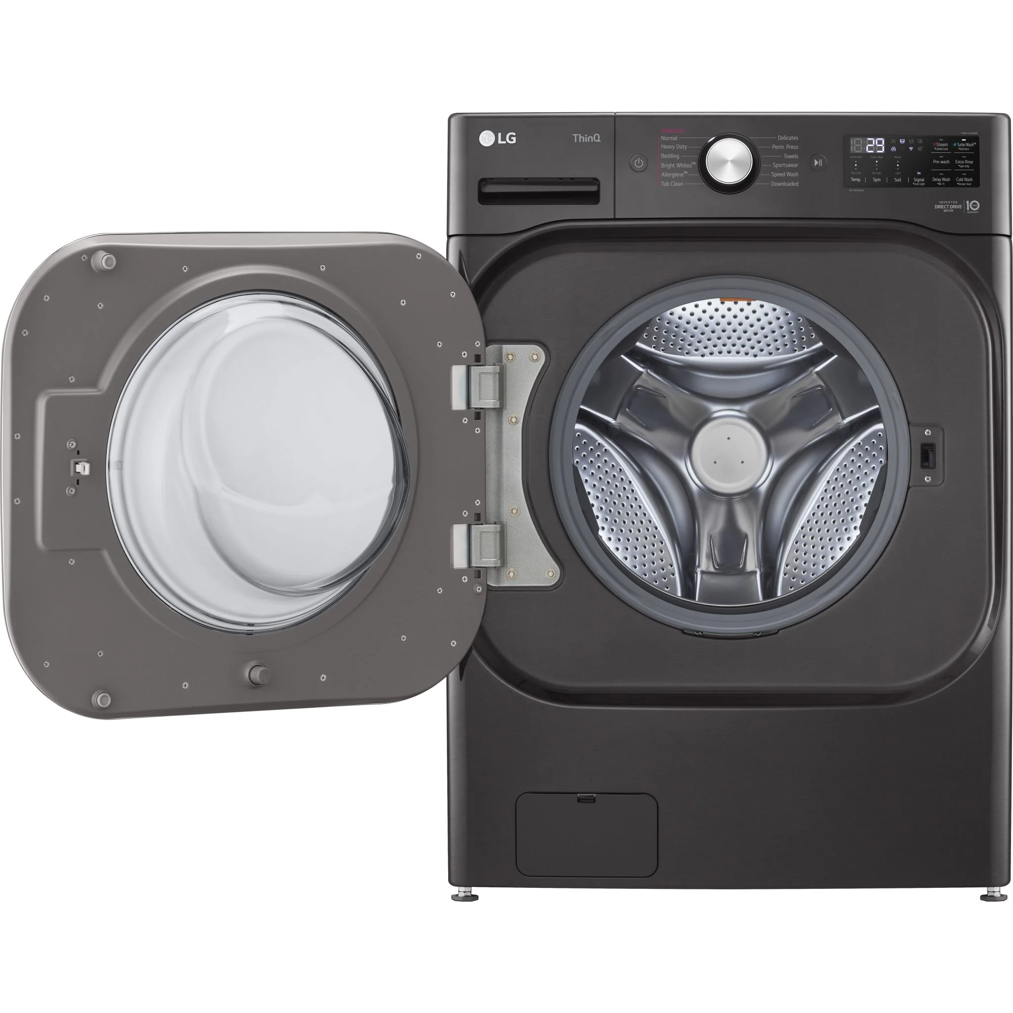 LG 6.0 cu. ft. Mega Capacity Smart wi-fi Enabled Front Load Washer with TurboWash® and Built-In Intelligence - Black (WM8900HBA) - Image 6