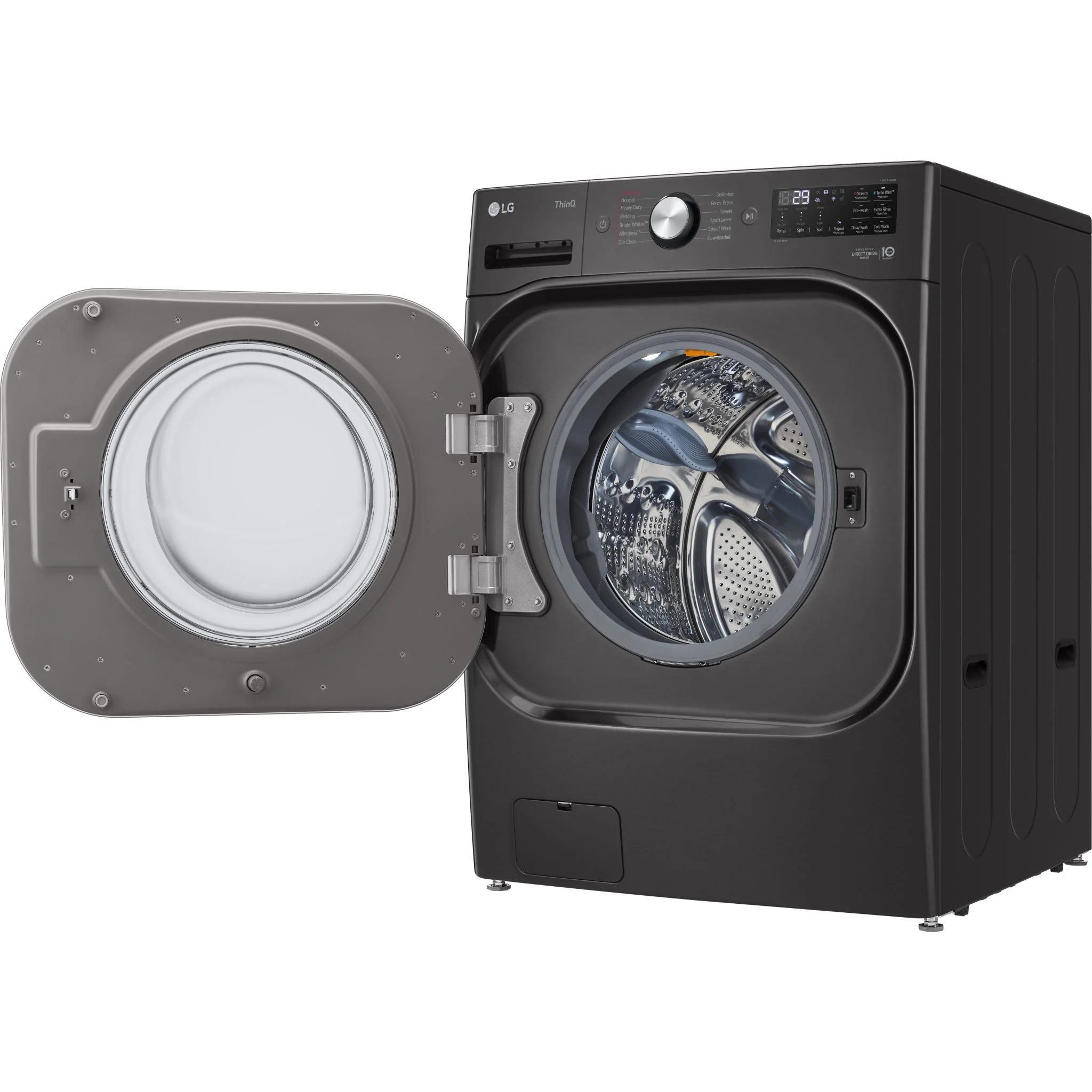 LG 6.0 cu. ft. Mega Capacity Smart wi-fi Enabled Front Load Washer with TurboWash® and Built-In Intelligence - Black (WM8900HBA) - Image 9