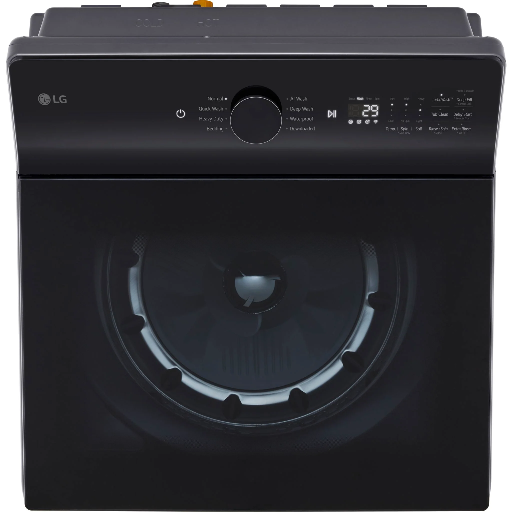 LG 6.1 cu.ft Mega Capacity with EasyUnload™ - Matt Black (WT8405CB) - Image 9