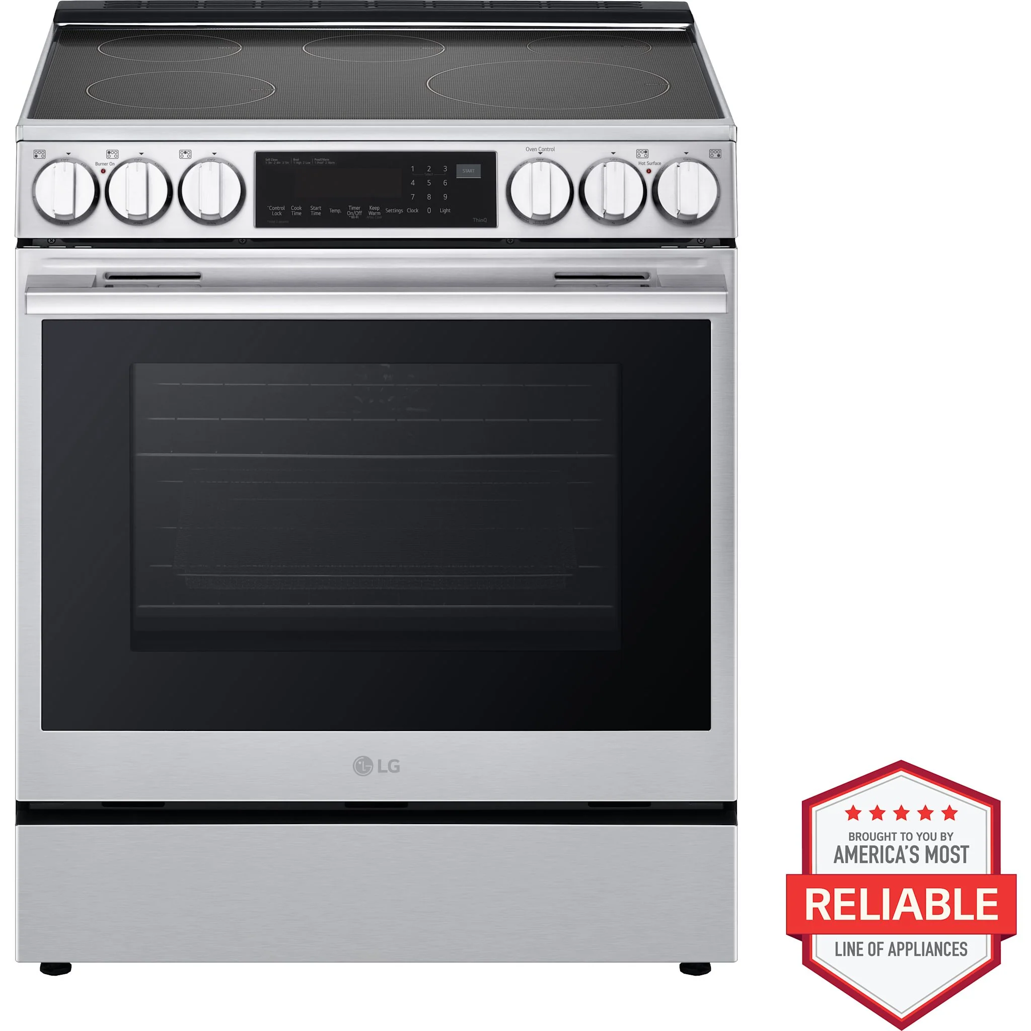 LG 6.3 cu. ft. Smart Induction Slide-In Range with InstaView®, ProBake Convection®, Air Fry, and Air Sous Vide - Stainles Steel (LSIL6336XE) - Image 3