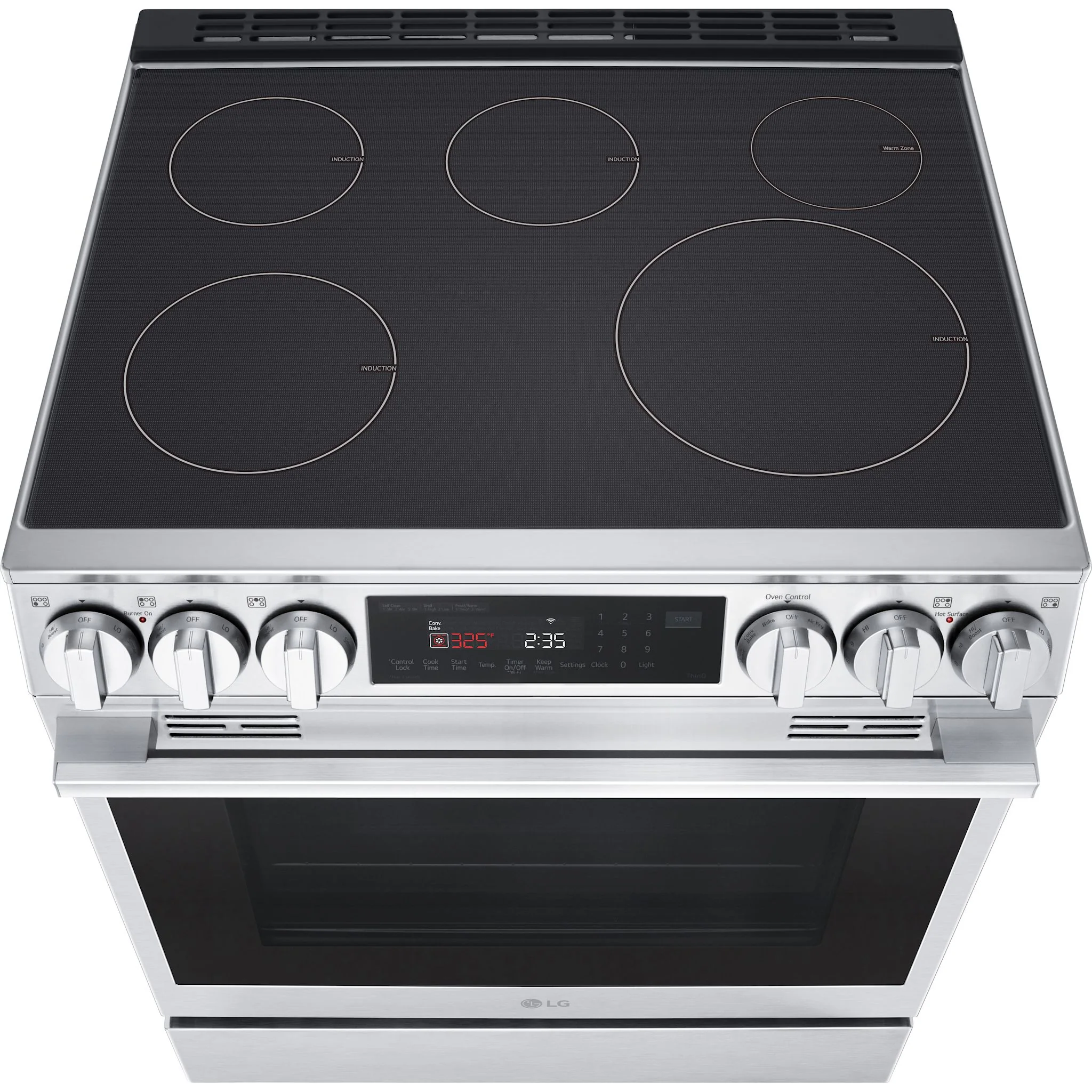 LG 6.3 cu. ft. Smart Induction Slide-In Range with InstaView®, ProBake Convection®, Air Fry, and Air Sous Vide - Stainles Steel (LSIL6336XE) - Image 5