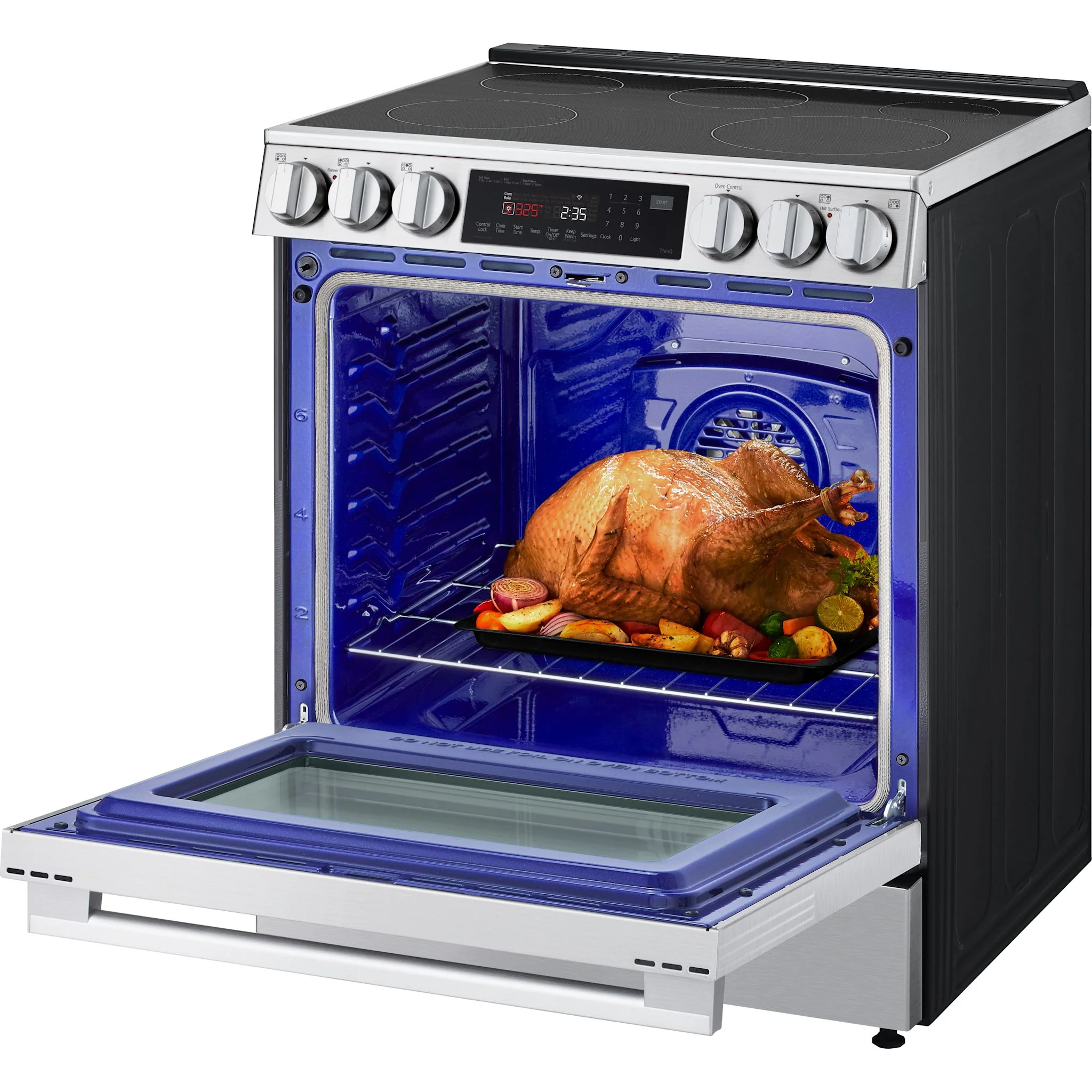 LG 6.3 cu. ft. Smart Induction Slide-In Range with InstaView®, ProBake Convection®, Air Fry, and Air Sous Vide - Stainles Steel (LSIL6336XE) - Image 9