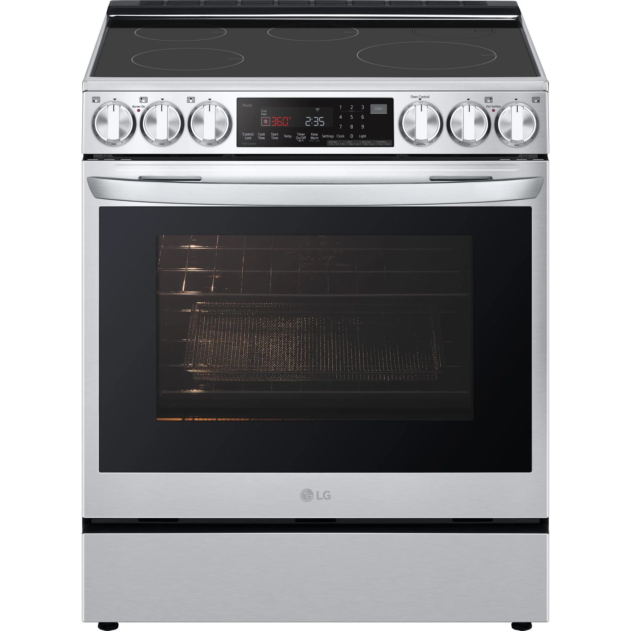 LG 6.3 cu. ft. Smart Induction Slide-in Range with InstaView®, ProBake Convection®, Air Fry, and Air Sous Vide - Stainless (LSIL6336F) - Image 2