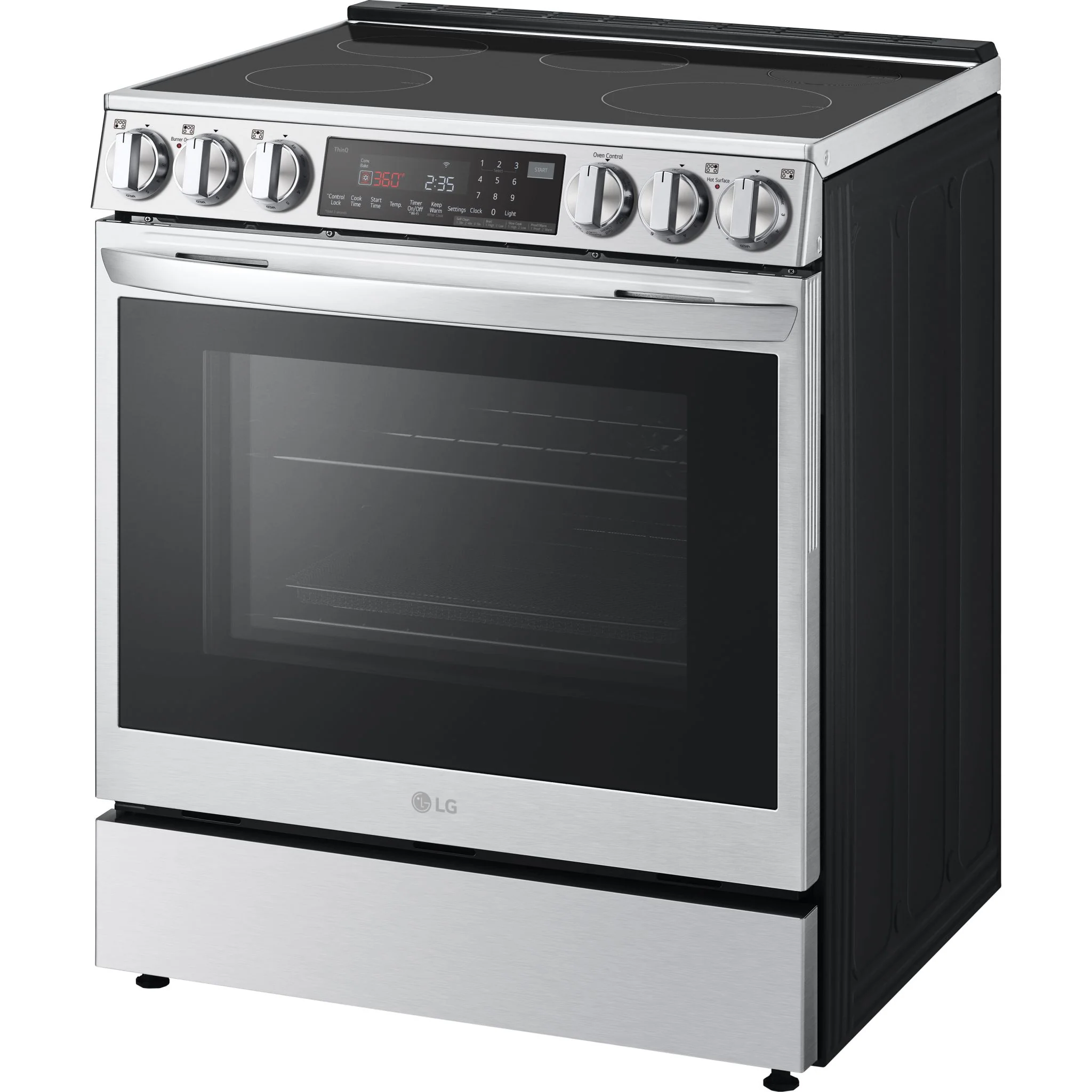 LG 6.3 cu. ft. Smart Induction Slide-in Range with InstaView®, ProBake Convection®, Air Fry, and Air Sous Vide - Stainless (LSIL6336F) - Image 4