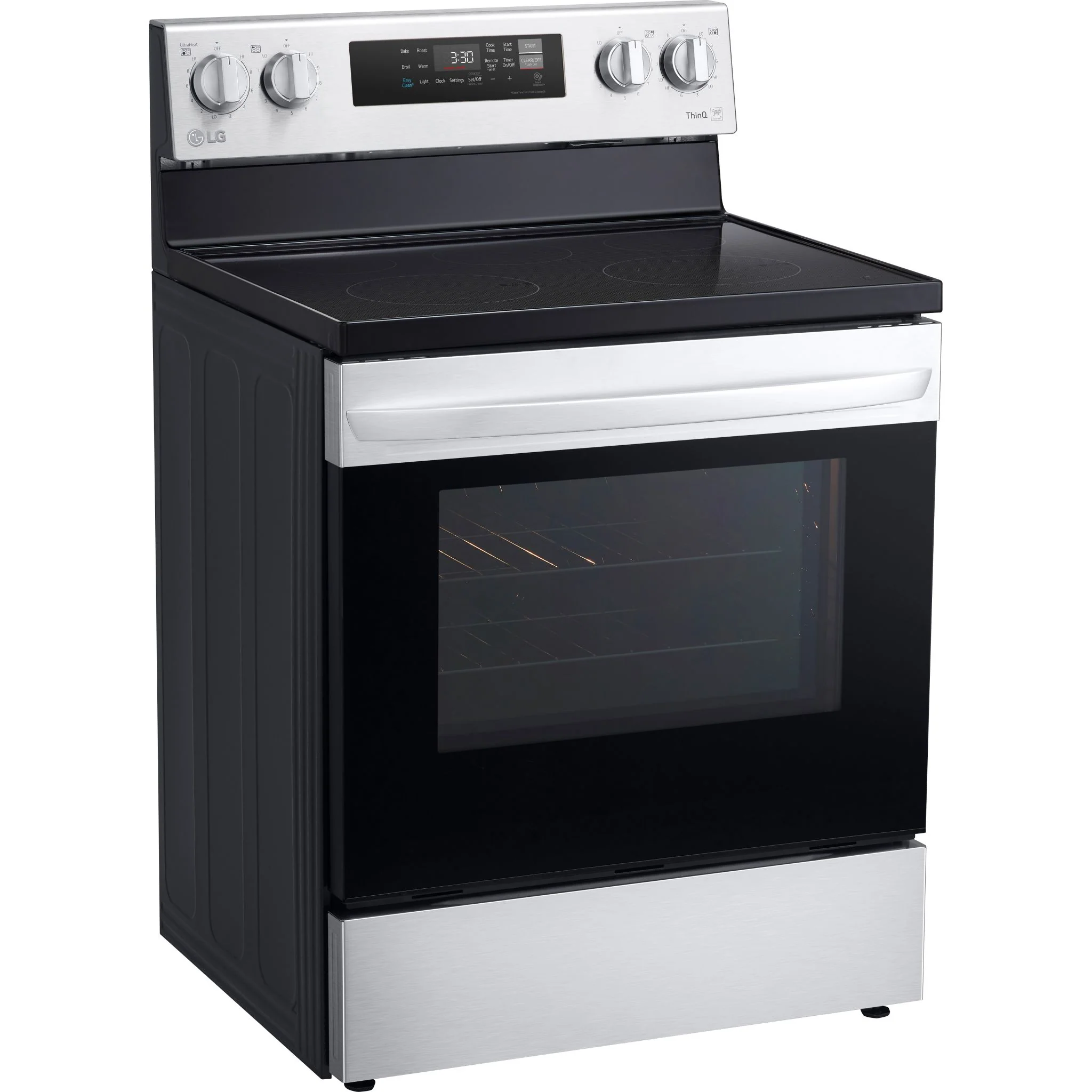 LG 6.3 cu ft. Smart Wi-Fi Enabled Electric Range with EasyClean - Stainless (LREL6321S) - Image 2