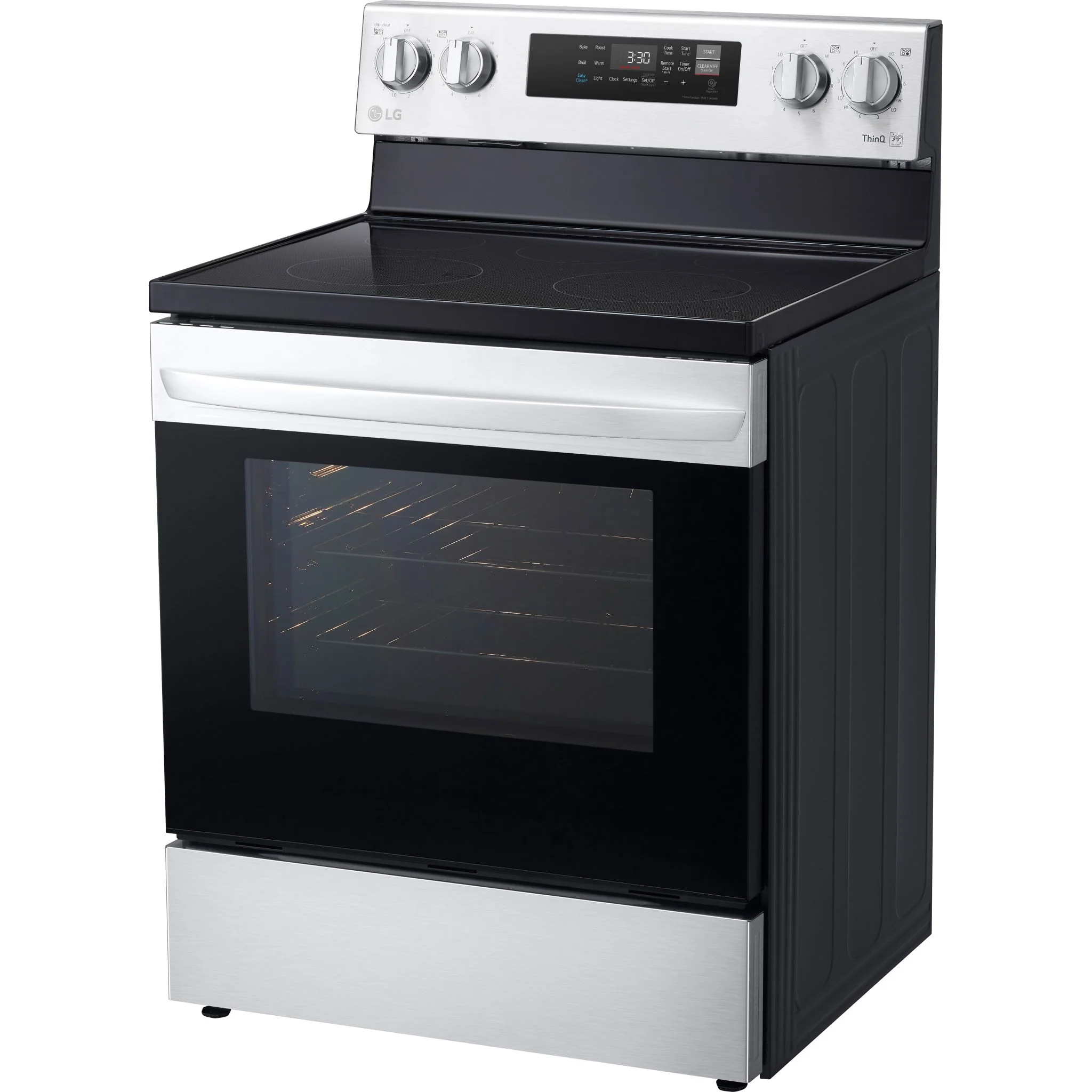 LG 6.3 cu ft. Smart Wi-Fi Enabled Electric Range with EasyClean - Stainless (LREL6321S) - Image 3