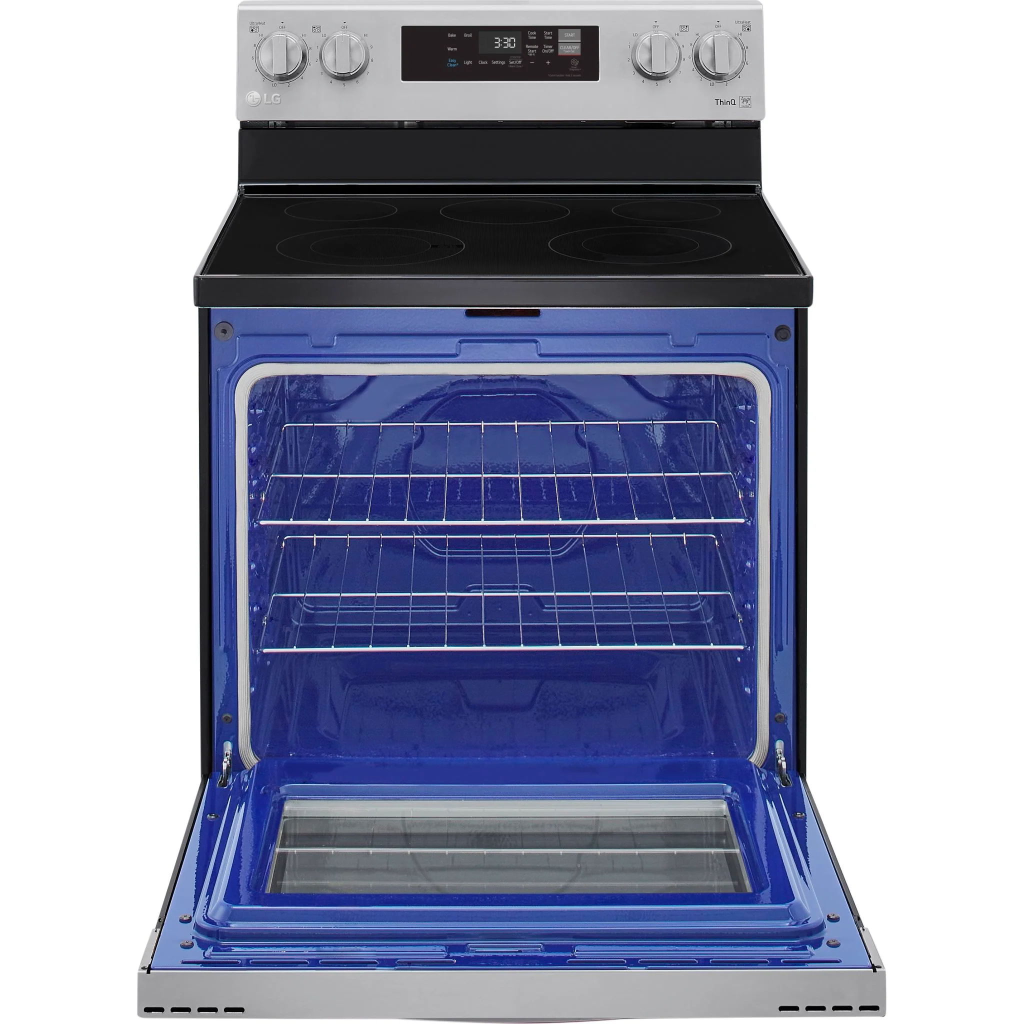 LG 6.3 cu ft. Smart Wi-Fi Enabled Electric Range with EasyClean - Stainless (LREL6321S) - Image 4