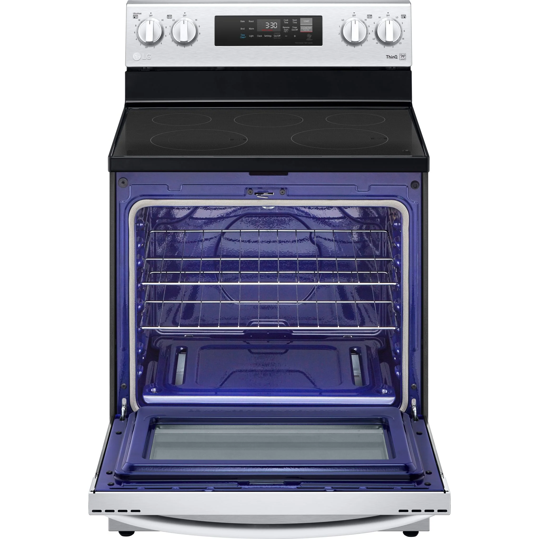 LG 6.3 cu ft. Smart Wi-Fi Enabled Electric Range with EasyClean - Stainless (LREL6321S) - Image 5
