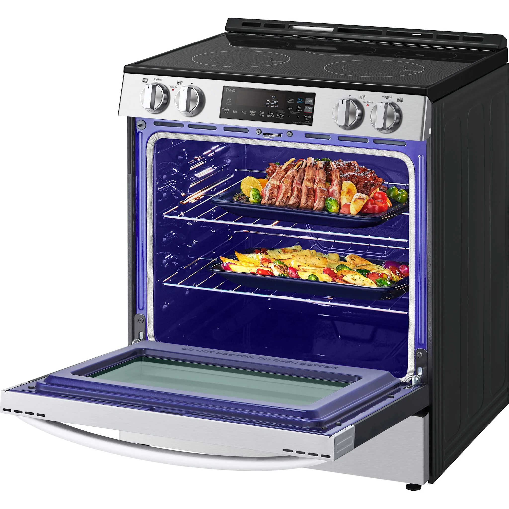 LG 6.3 cu ft. Smart Wi-Fi Enabled Electric Slide-in Range with EasyClean - Stainless (LSEL6331F) - Image 4