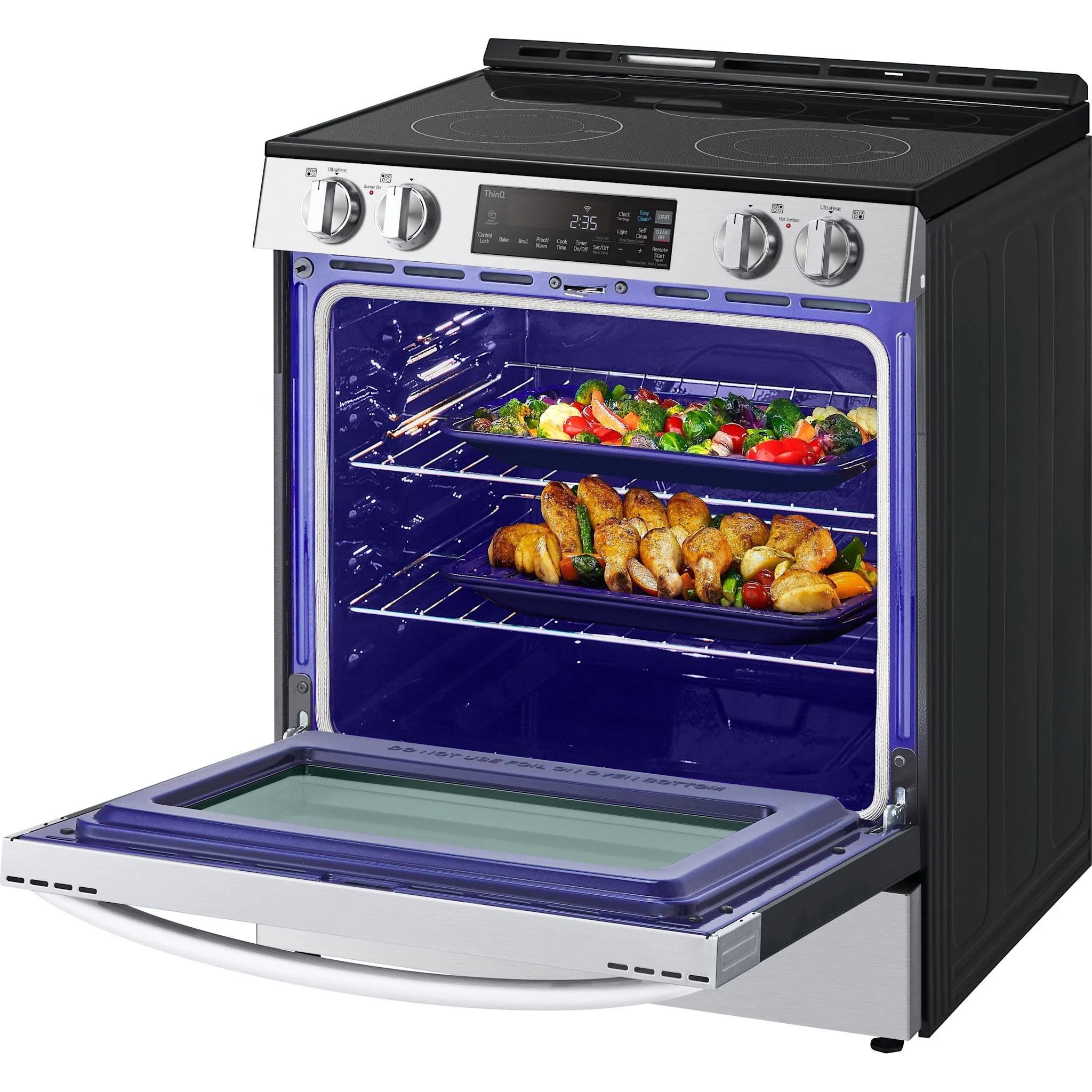 LG 6.3 cu ft. Smart Wi-Fi Enabled Electric Slide-in Range with EasyClean - Stainless (LSEL6331F) - Image 5