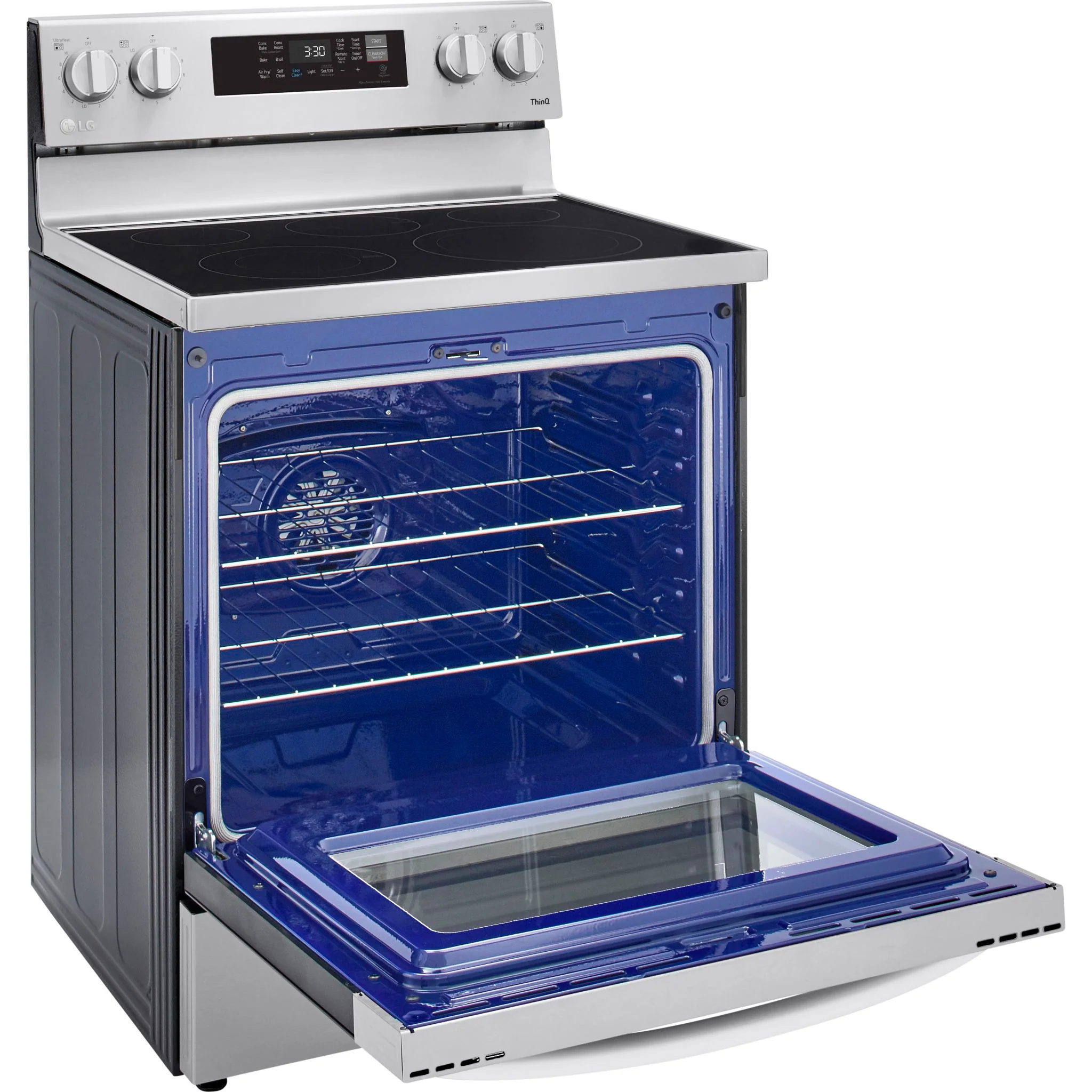 LG 6.3 cu ft. Smart Wi-Fi Enabled Fan Convection Electric Range with Air Fry & EasyClean - Stainless (LREL6323S) - Image 24