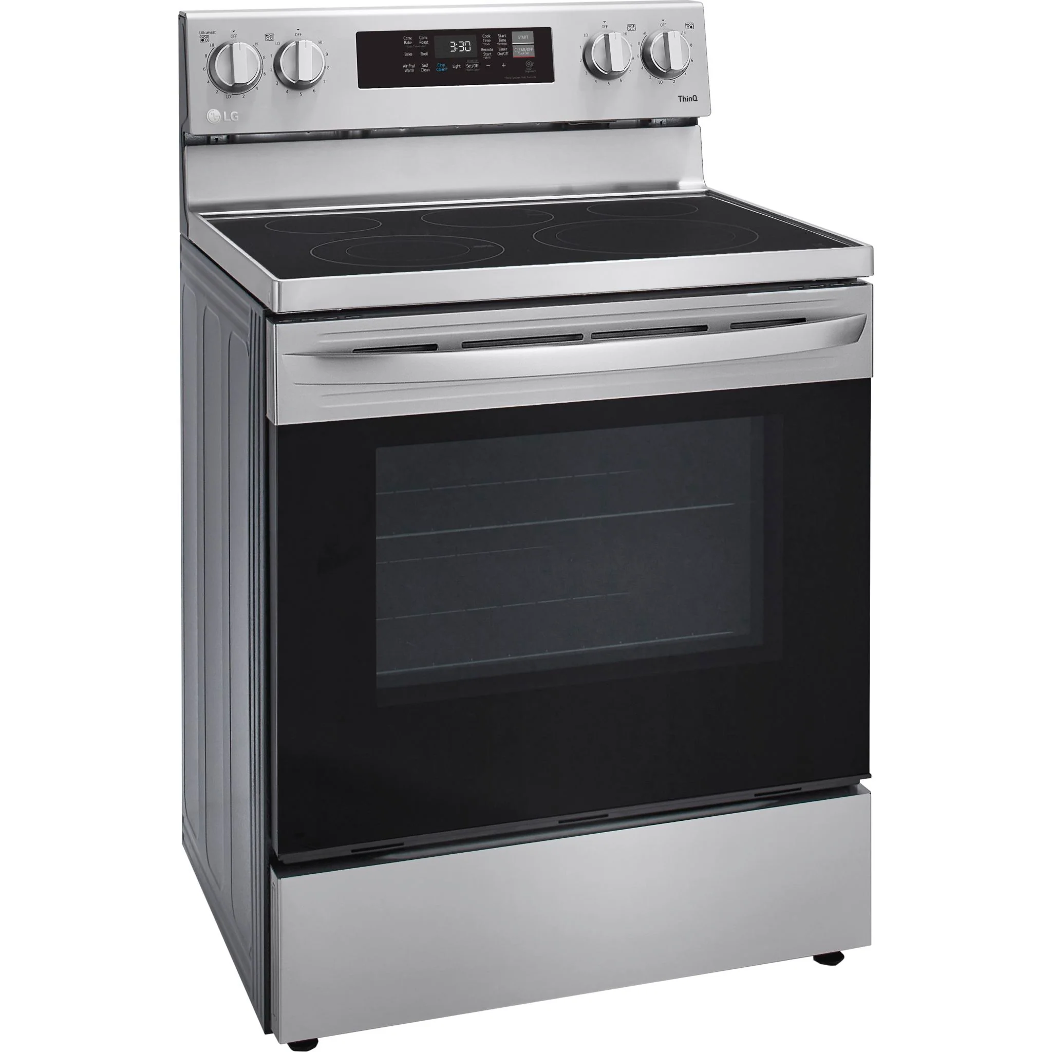 LG 6.3 cu ft. Smart Wi-Fi Enabled Fan Convection Electric Range with Air Fry & EasyClean - Stainless (LREL6323S) - Image 3