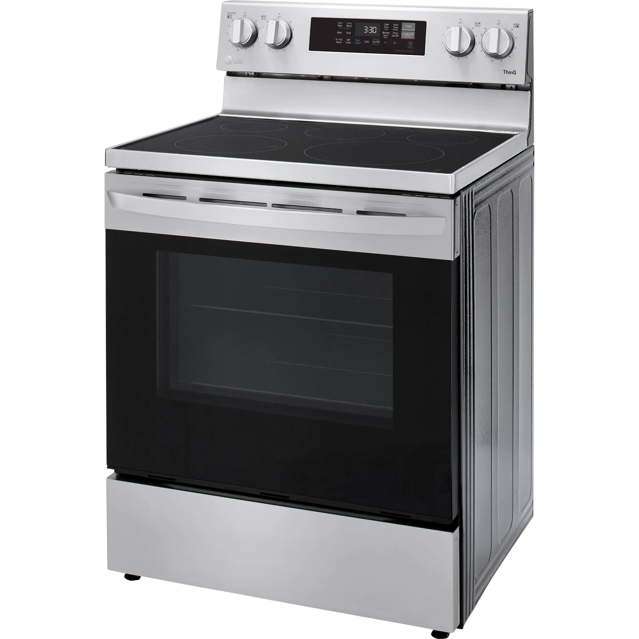 LG 6.3 cu ft. Smart Wi-Fi Enabled Fan Convection Electric Range with Air Fry & EasyClean - Stainless (LREL6323S) - Image 4