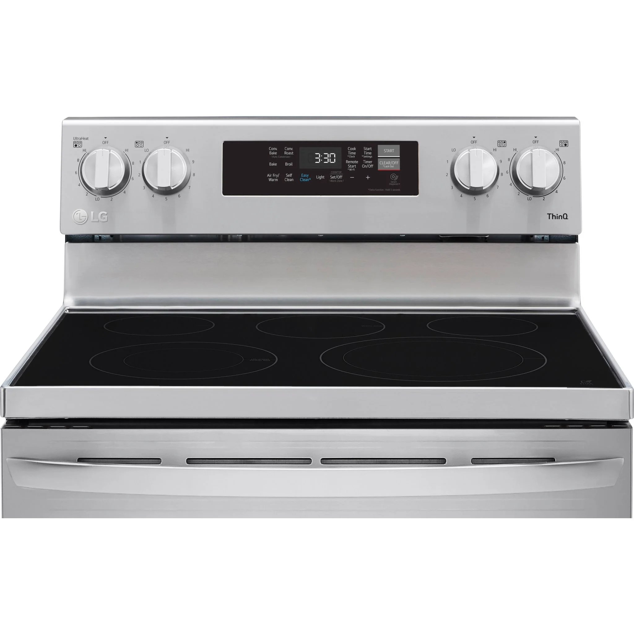LG 6.3 cu ft. Smart Wi-Fi Enabled Fan Convection Electric Range with Air Fry & EasyClean - Stainless (LREL6323S) - Image 9