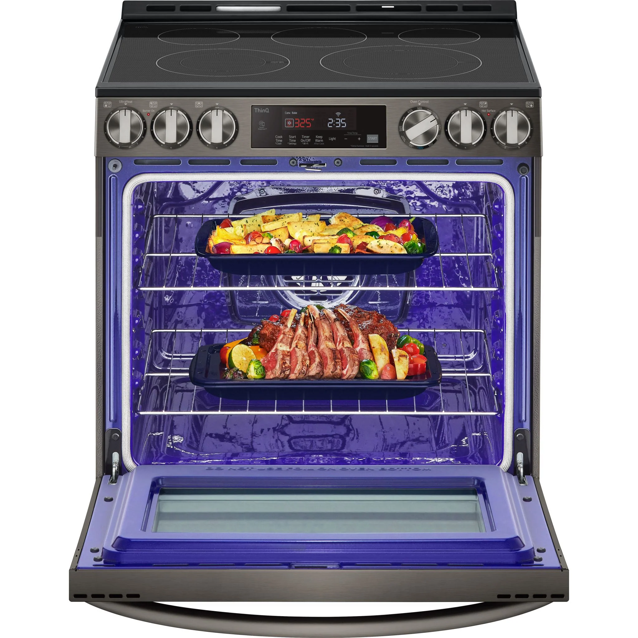 LG 6.3 cu ft. Smart Wi-Fi Enabled Fan Convection Electric Slide-in Range with Air Fry & EasyClean - Black Stainless (LSEL6333D) - Image 21