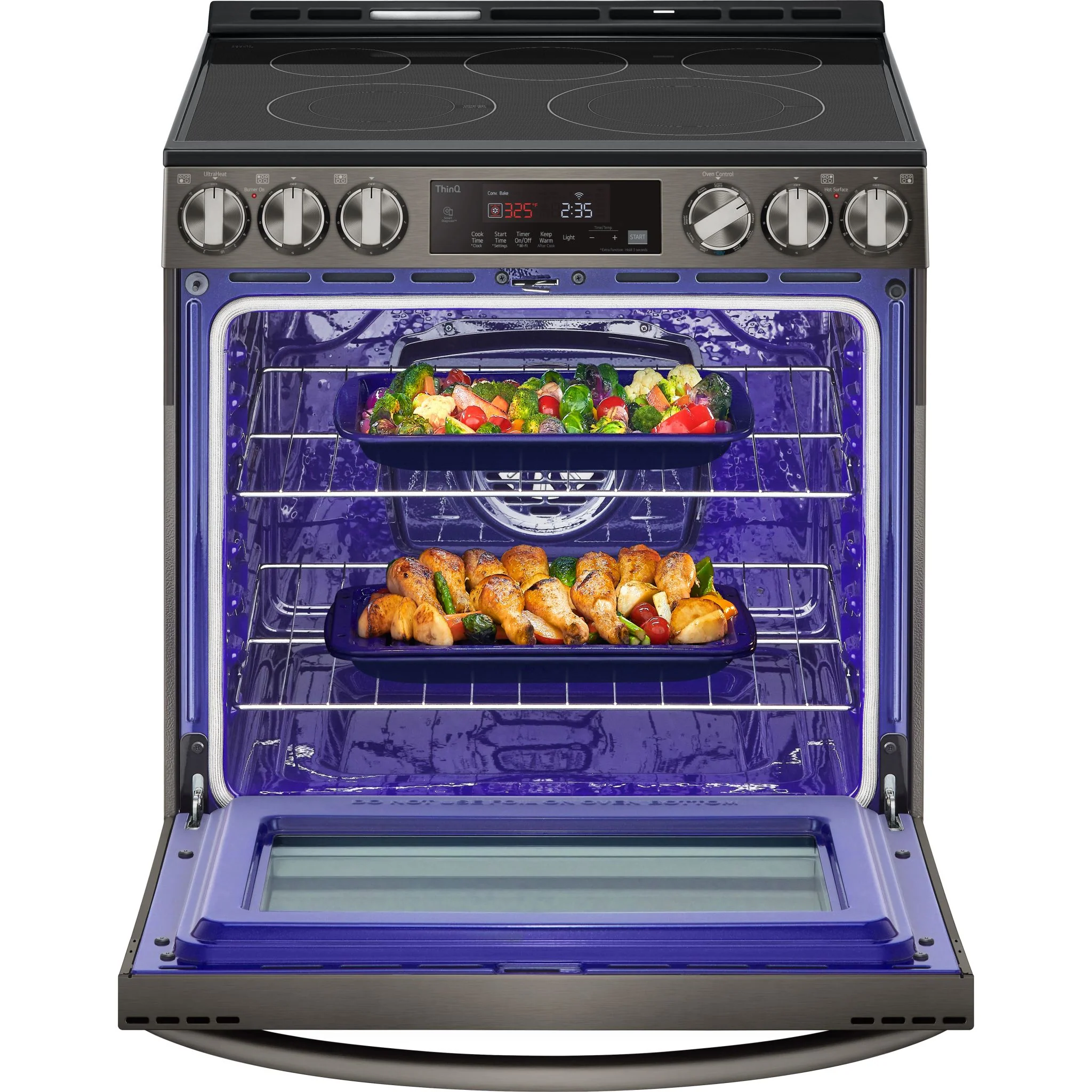 LG 6.3 cu ft. Smart Wi-Fi Enabled Fan Convection Electric Slide-in Range with Air Fry & EasyClean - Black Stainless (LSEL6333D) - Image 23