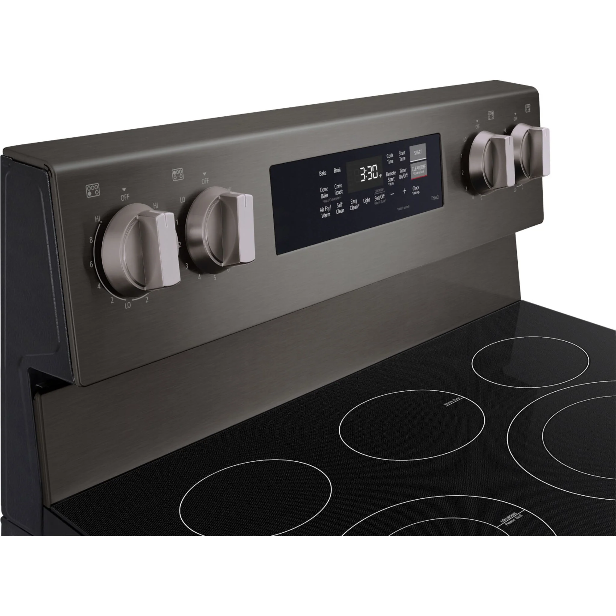 LG 6.3 cu. ft. Smart Wi-Fi Enabled ProBake Convection® Electric Range with Air Fry & EasyClean - Black Stainless (LREN6323ZE) - Image 3