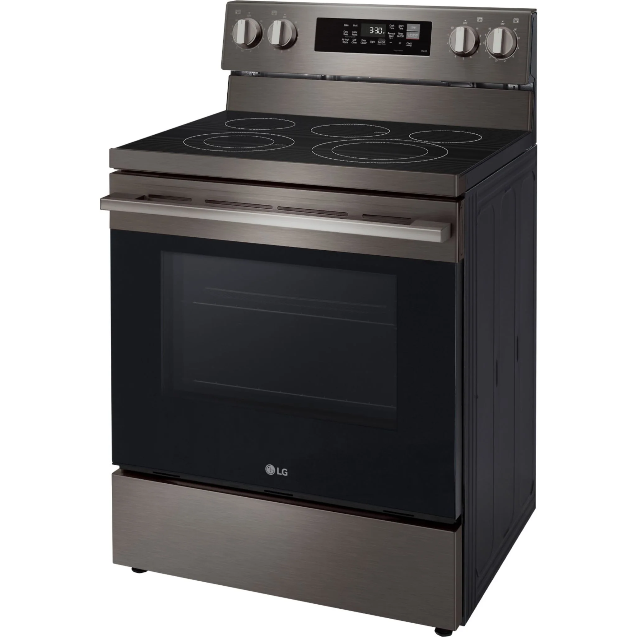 LG 6.3 cu. ft. Smart Wi-Fi Enabled ProBake Convection® Electric Range with Air Fry & EasyClean - Black Stainless (LREN6323ZE) - Image 4